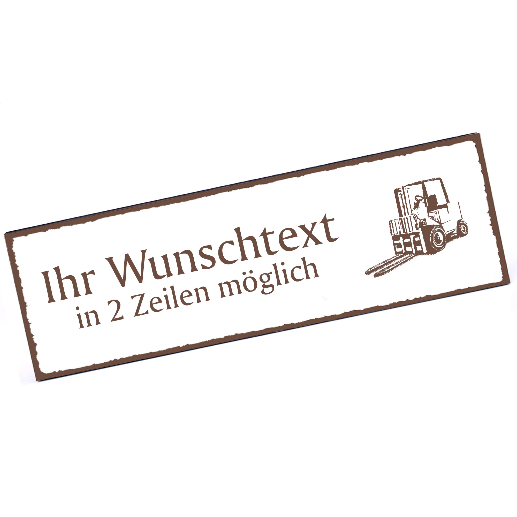Türschild Gabelstabler  Namensschild personalisiert mit Gravur - 150mm x 50mm - selbstklebend