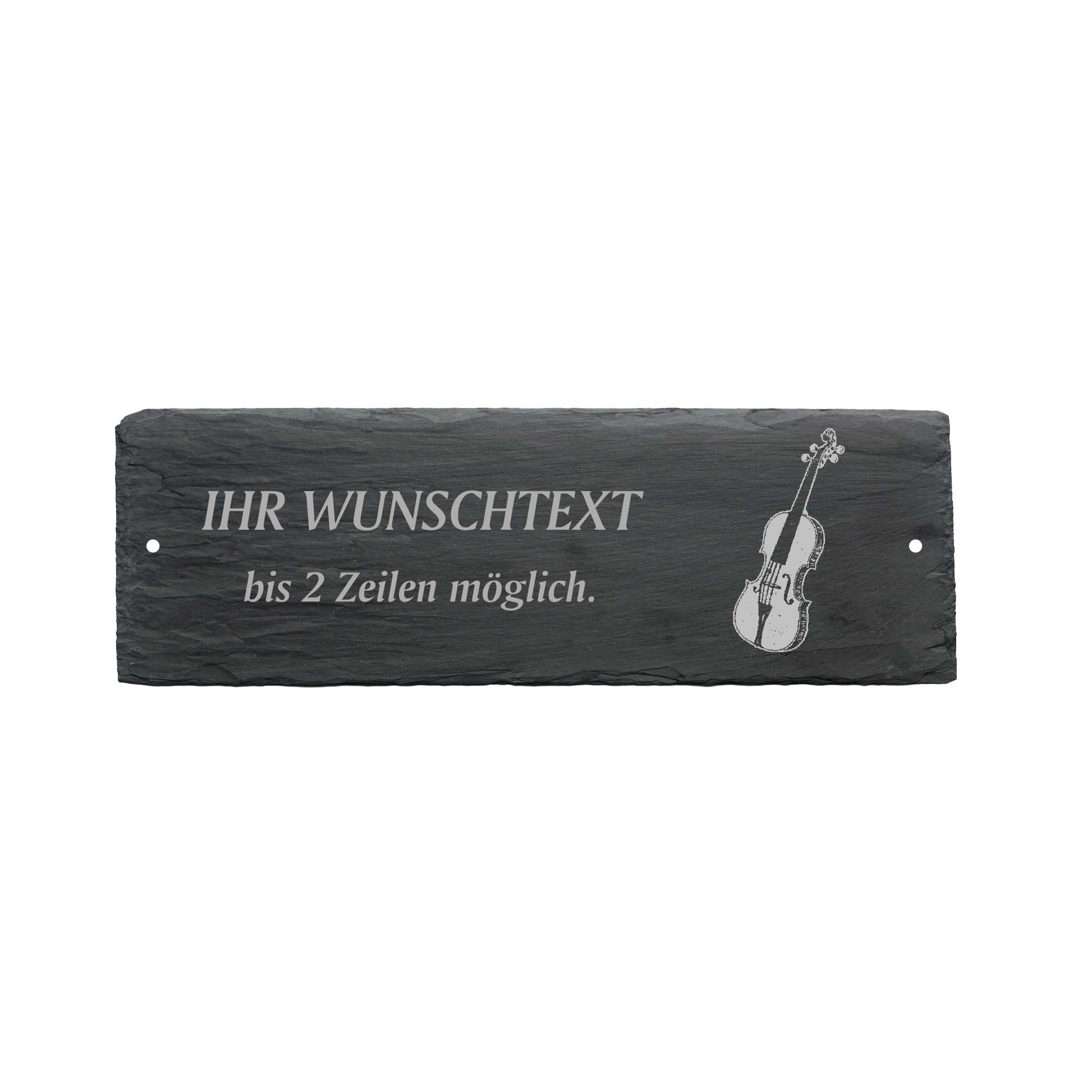 Türschild « VIOLINE » ca. 22 x 8 cm - aus Schiefer