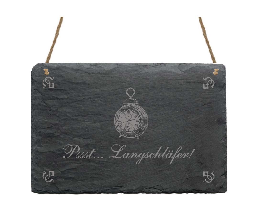 Schiefertafel « Pssst... Langschläfer! »