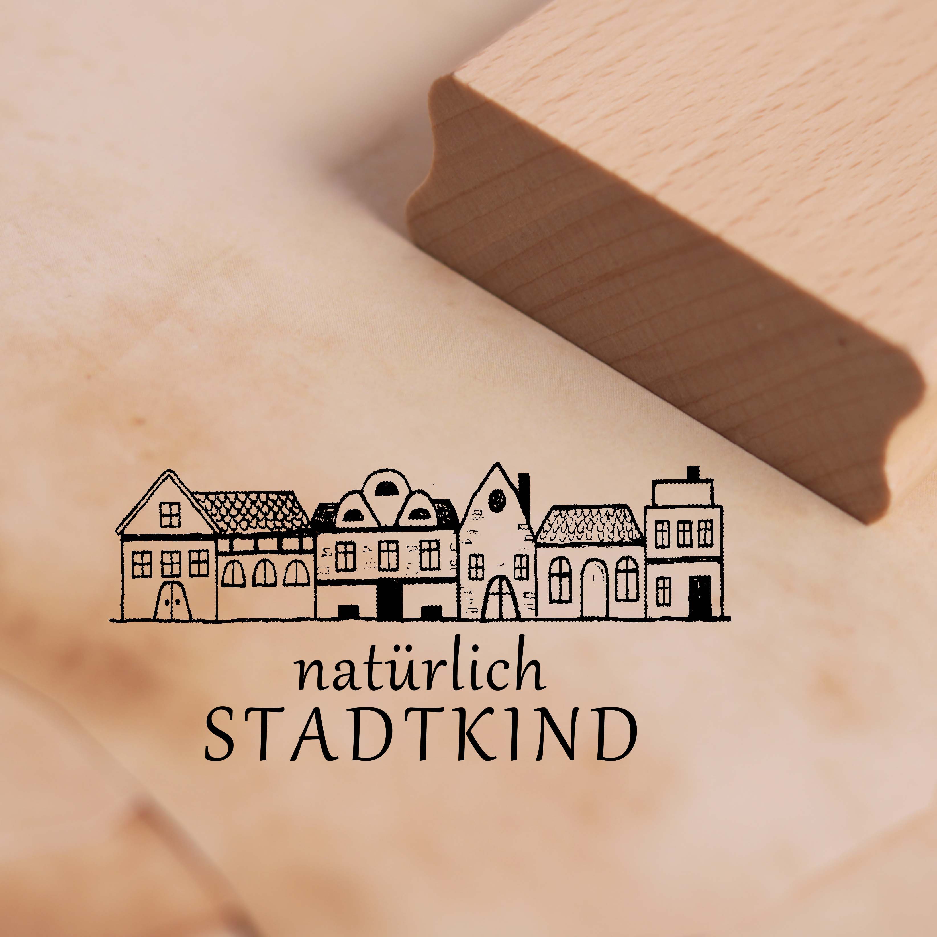 Motivstempel Natürlich Stadtkind - Stempel 58 x 28 mm