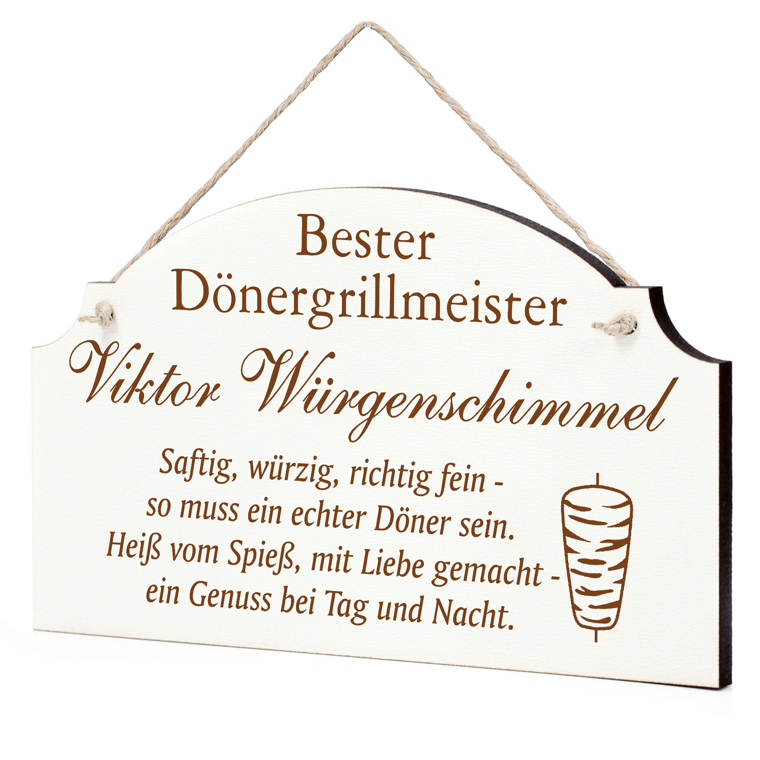 Schild Bester Dönergriller Beste Dönergrillerin Geschenk - lustige Geschenke in 3 Größen zum Geburtstag
