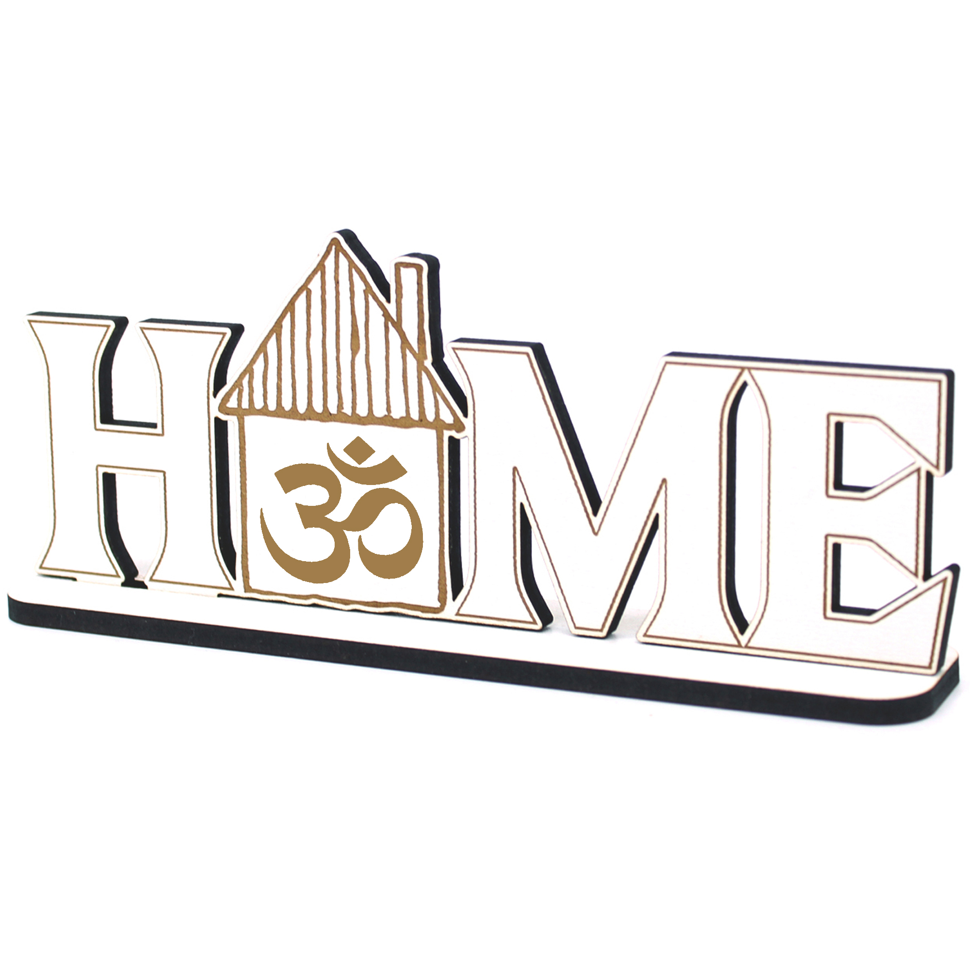 Deko Home Aufsteller Holz - Hinduismus - 28x12 cm Holzdeko