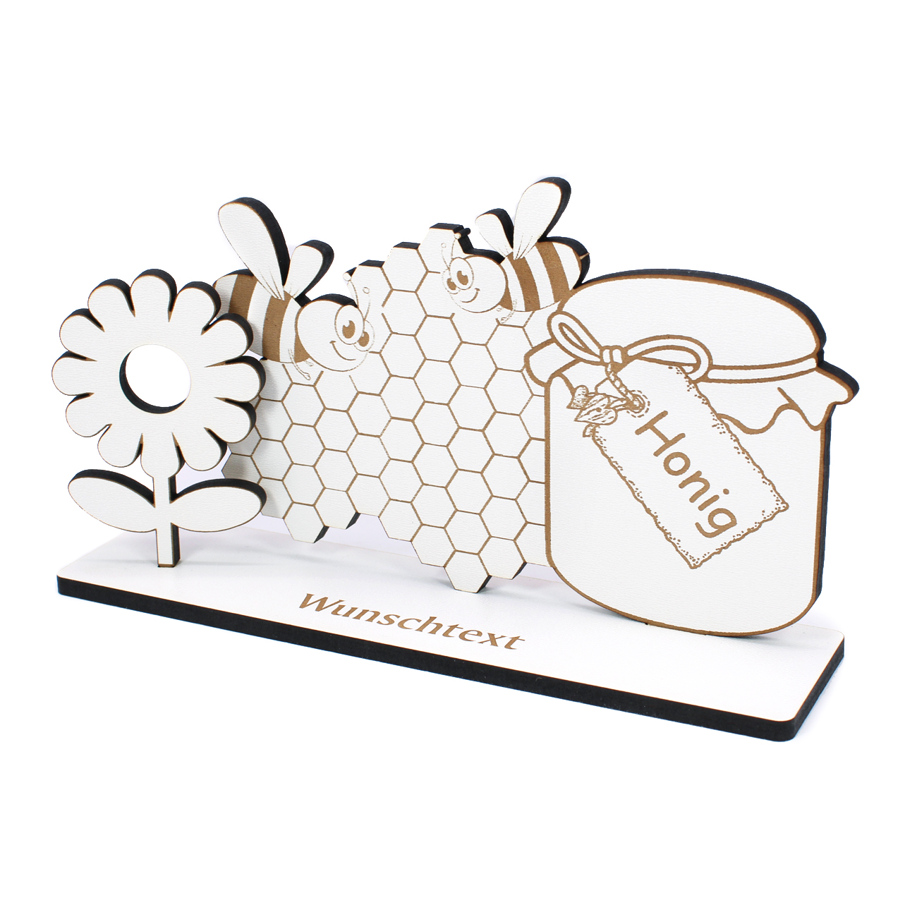Geldgeschenk Imker Bienen Honig Blume - personalisiert mit Wunschtext Name - Imkerei Schild für Geld Gutschein