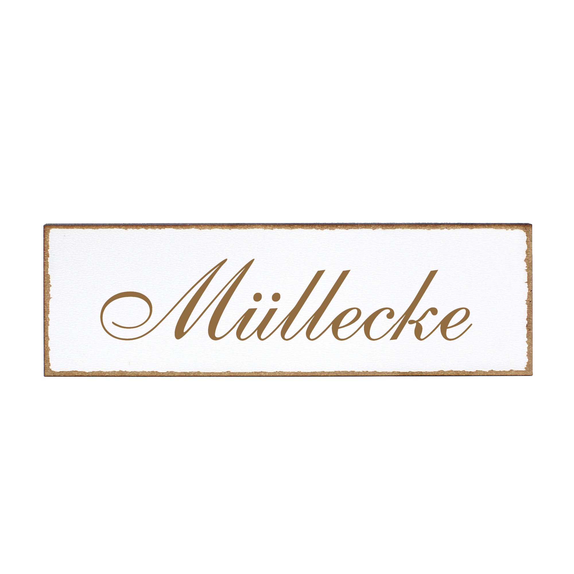 Deko Türschild - Müllecke - Schild 150 x 50 mm - Schilder Türschilder