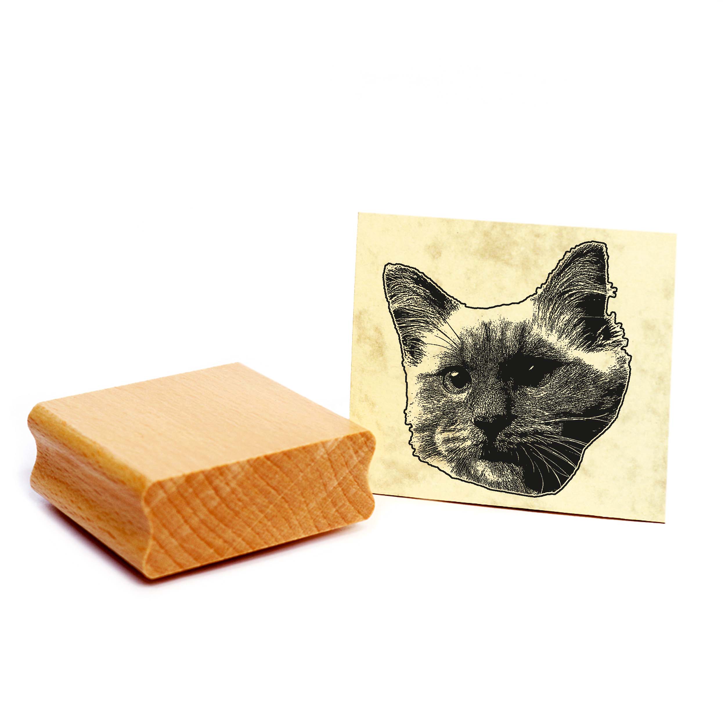 Motivstempel Ragdoll - Stempel Katze Holzstempel ca. 48 x 48 mm