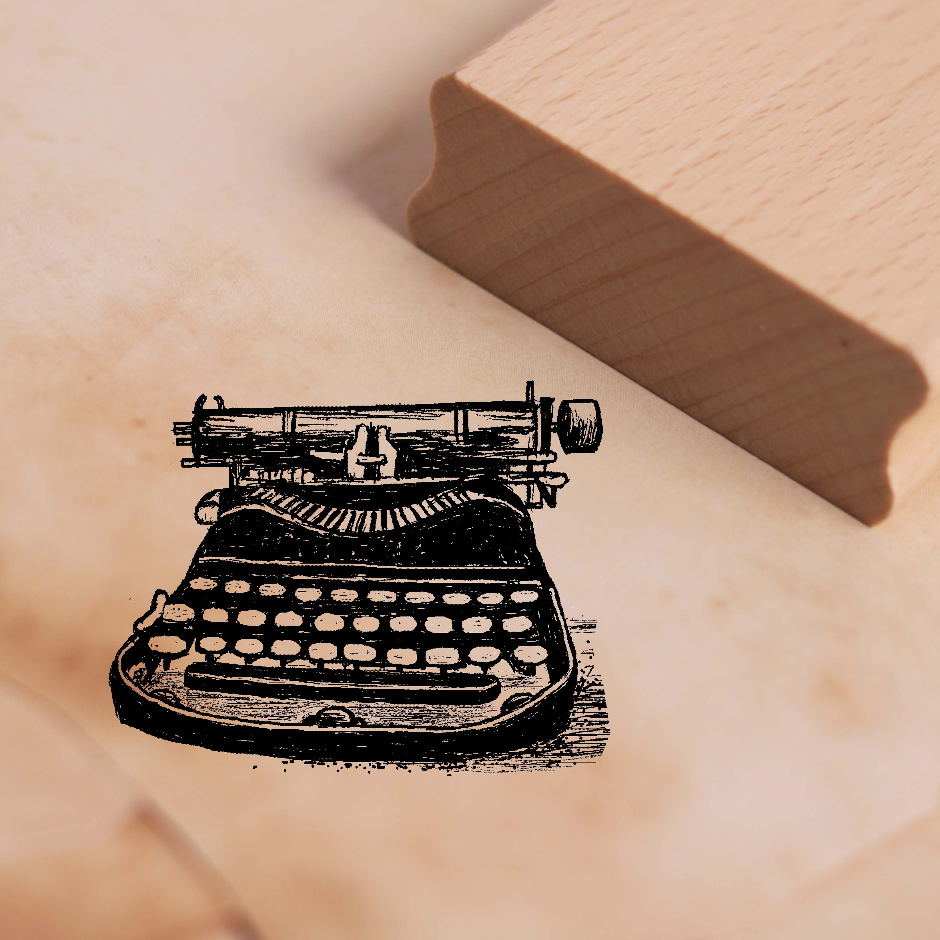 Motivstempel Alte Schreibmaschine Vintage - Stempel 48 x 38 mm