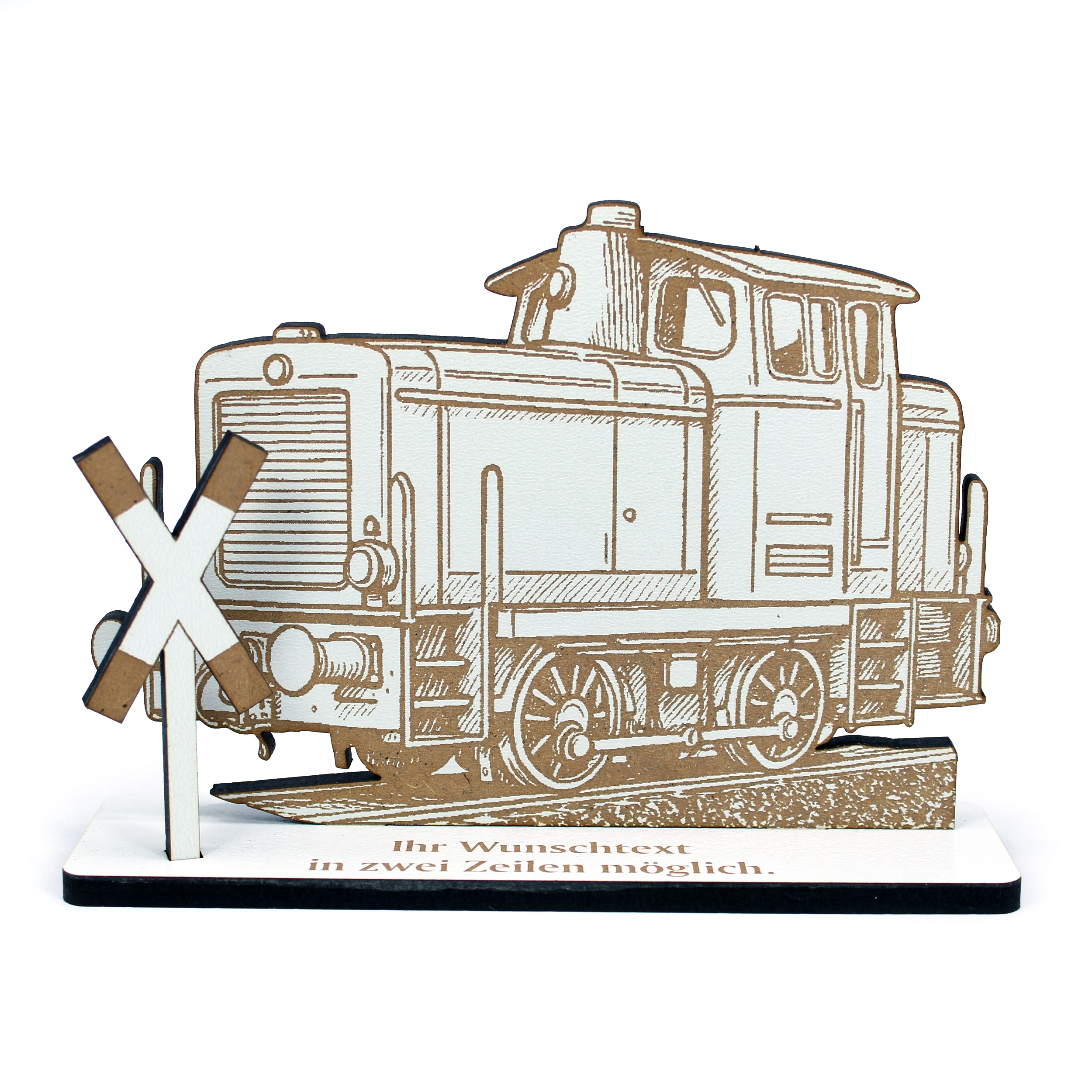 Aufsteller Diesellok kurz Rangierlok Diesel Locomotive – Geldgeschenk Geschenk 15x10 cm