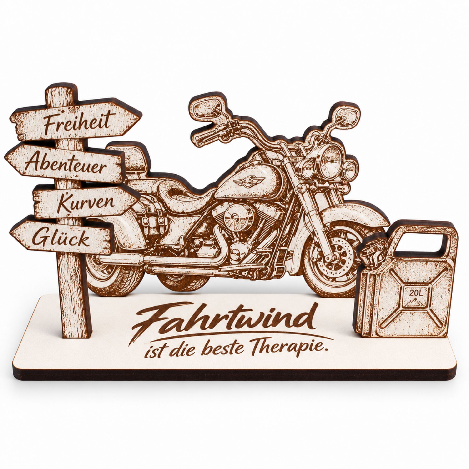 Trike Geldgeschenk mit Wegweiser – Geschenk für Biker 14 x 8 cm