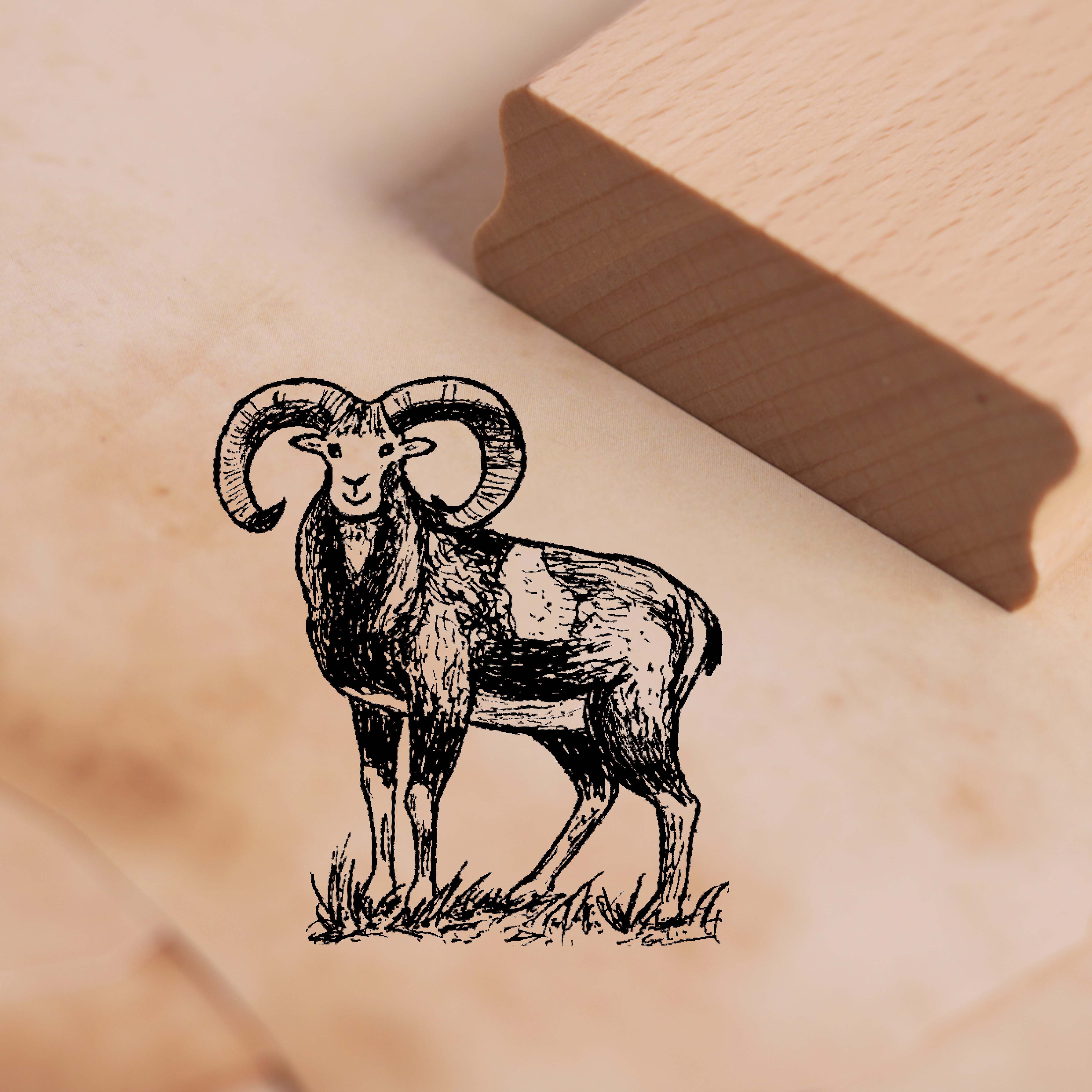 Motivstempel Widder Stempel 34 x 38 mm