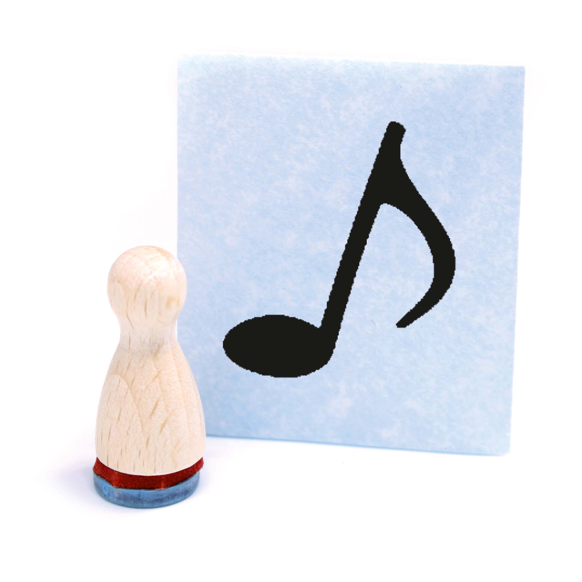 Ministempel Note Musik - Holzstempel mini Motivstempel Ø12 mm