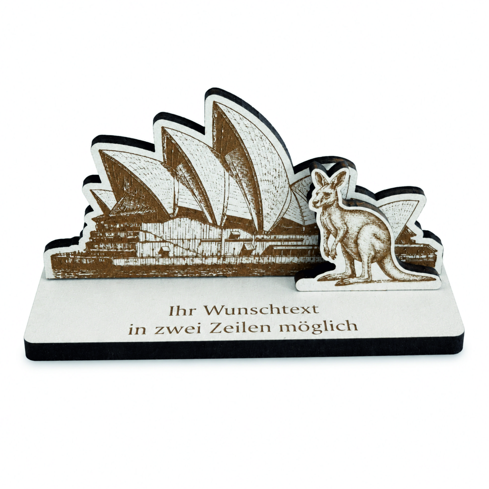 Reisegutschein Sydney Opera House personalisiert - Schild für Geld Gutschein - 11 x 5,5 cm