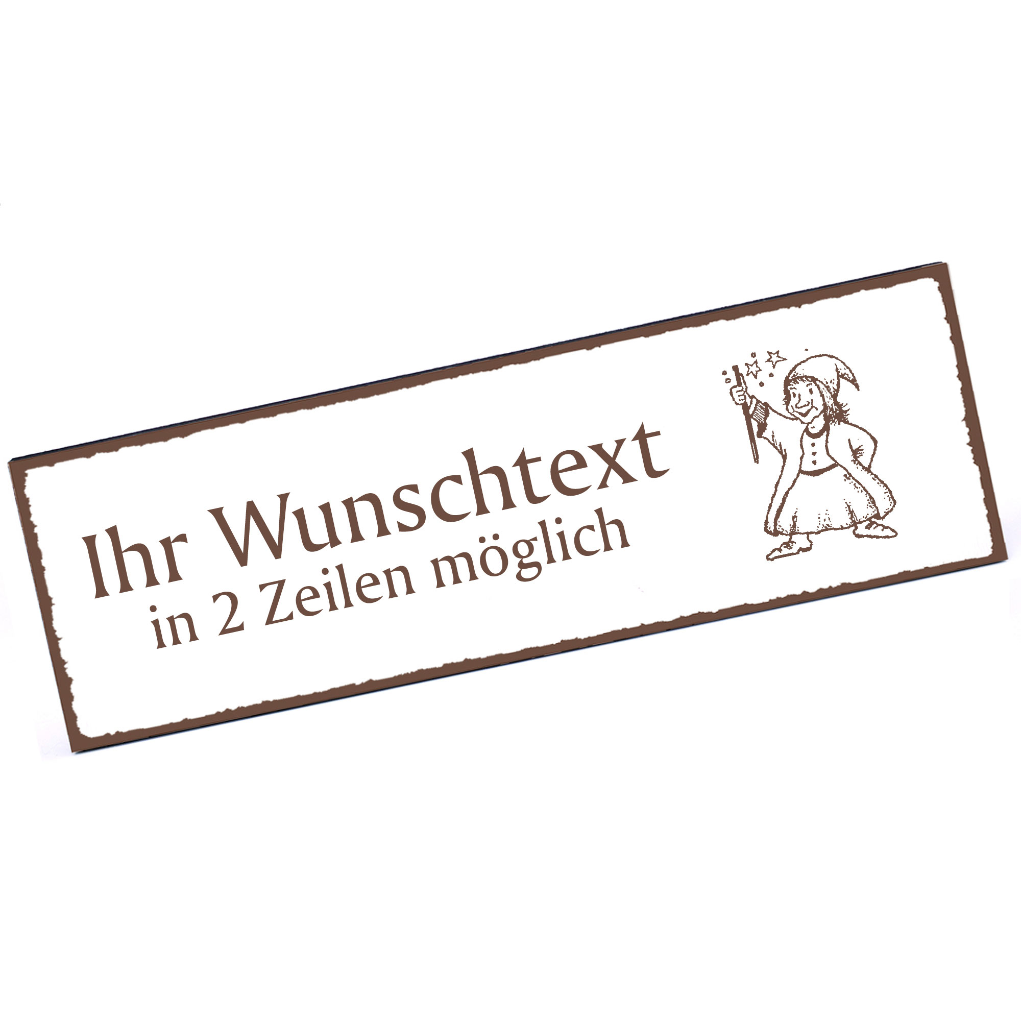 Türschild Zauberer  Namensschild personalisiert mit Gravur - 150mm x 50mm - selbstklebend