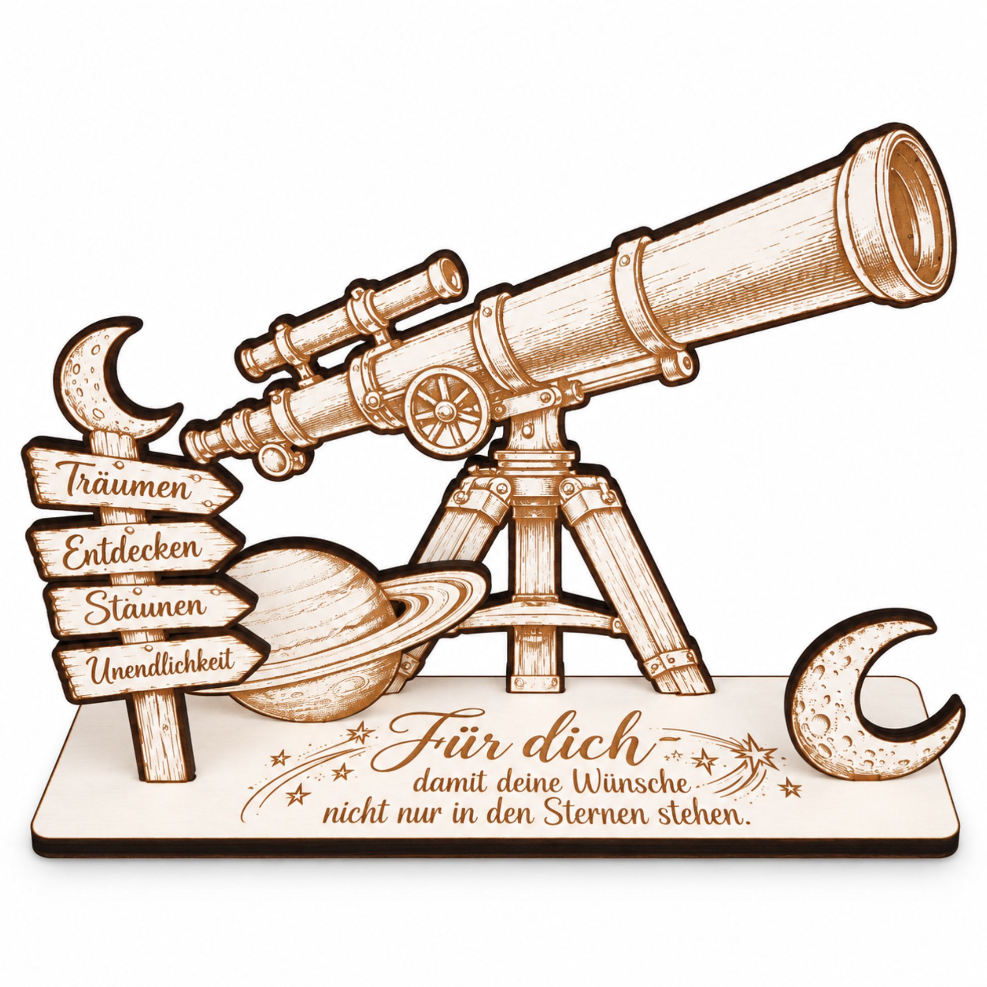 Astronomie Geldgeschenk Teleskop Geschenk für Sternengucker 14x9cm
