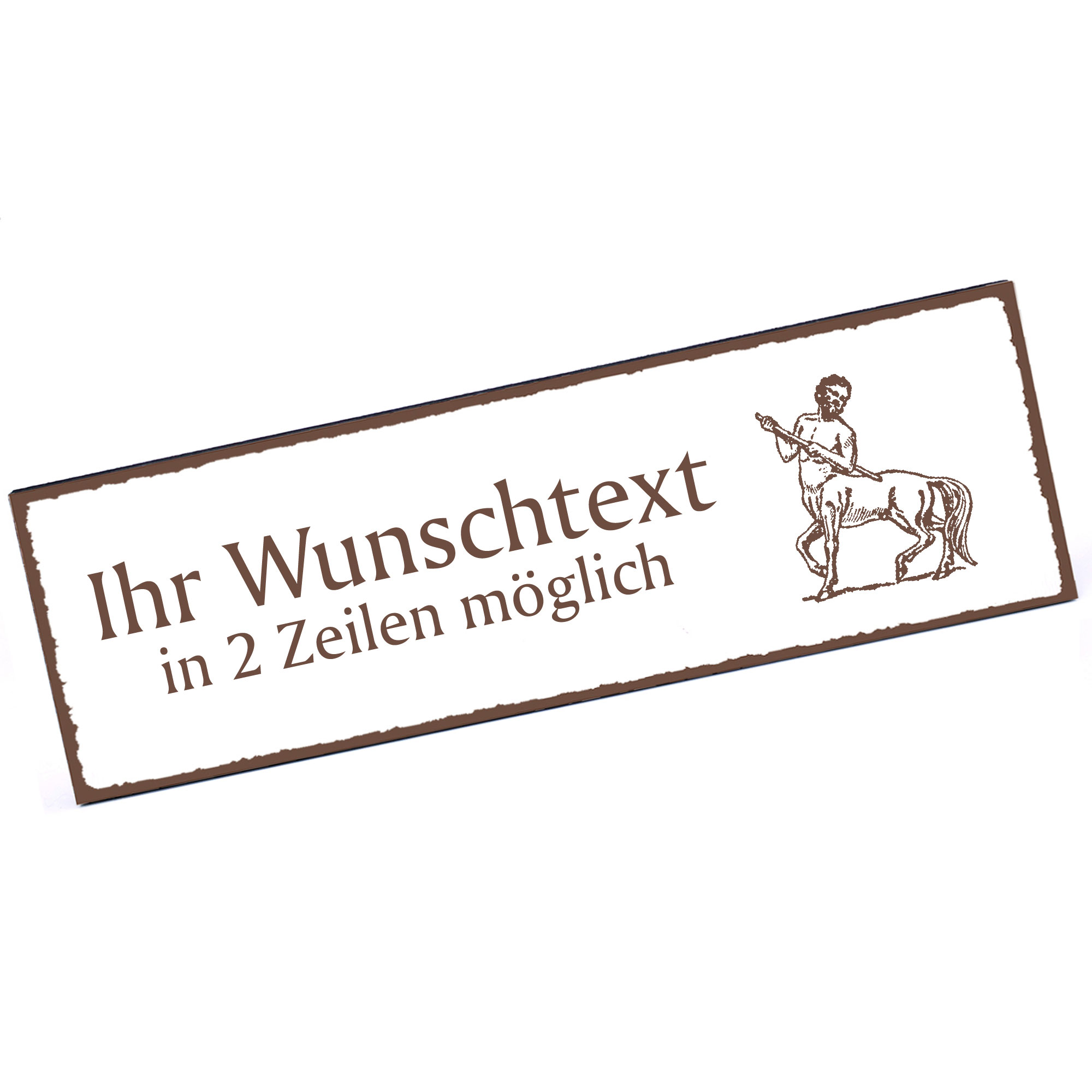 Türschild Kentaur  Namensschild personalisiert mit Gravur - 150mm x 50mm - selbstklebend