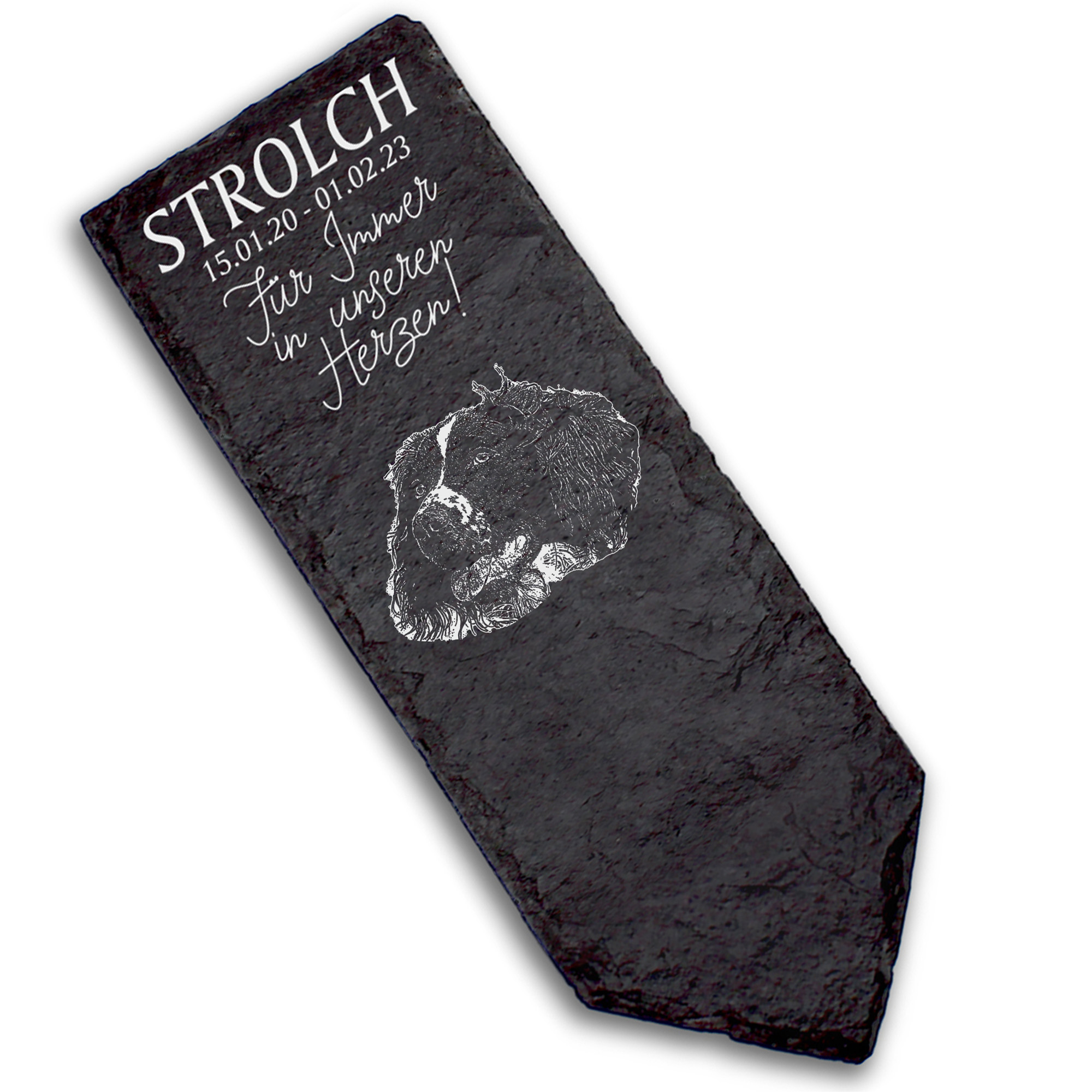 Grabstecker Grabschmuck Grabstein - Englische Springer Spaniel  - Personalisiert Grab Deko 8 x 22 cm