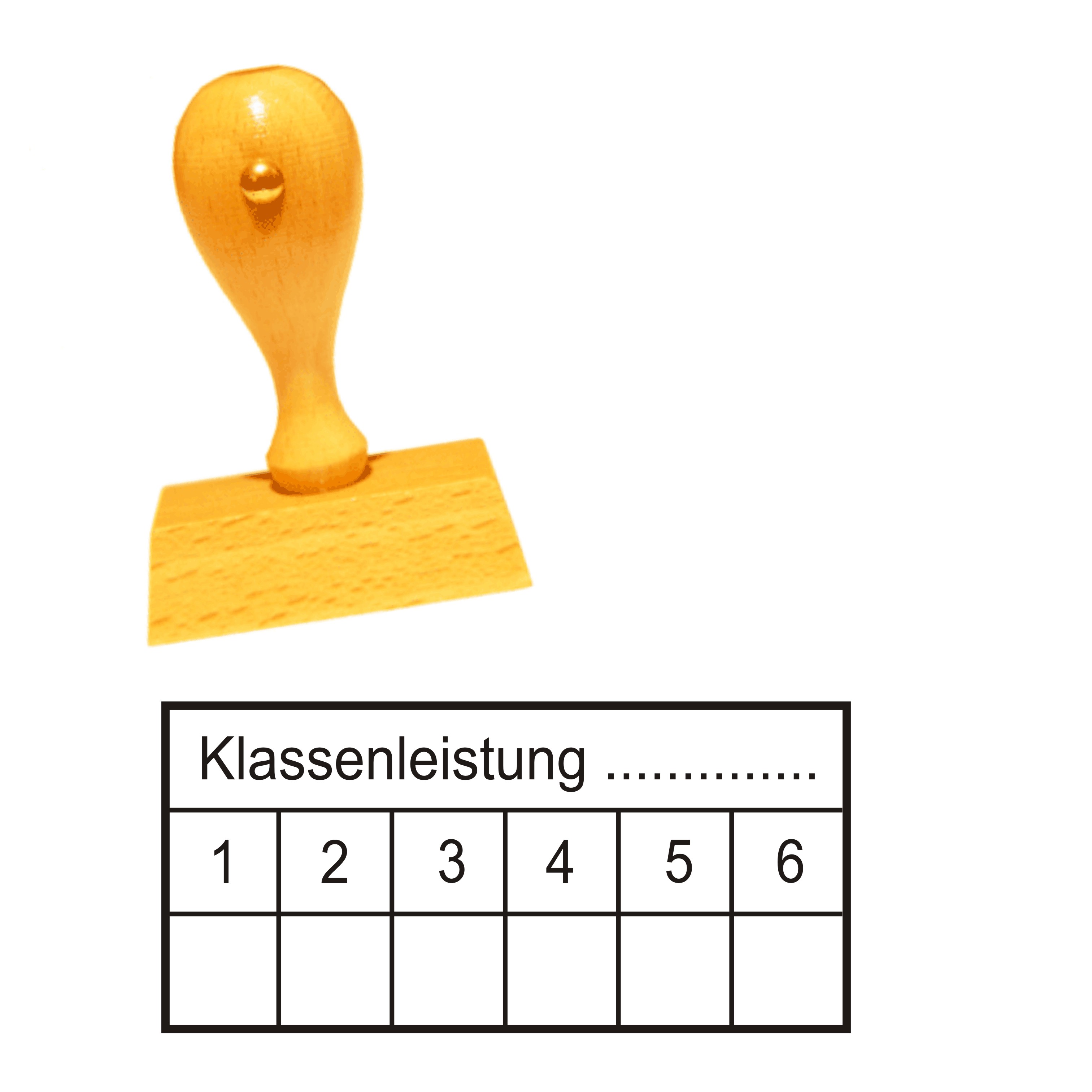Lehrerstempel « KLASSENLEISTUNG » Tabelle mit Notenübersicht