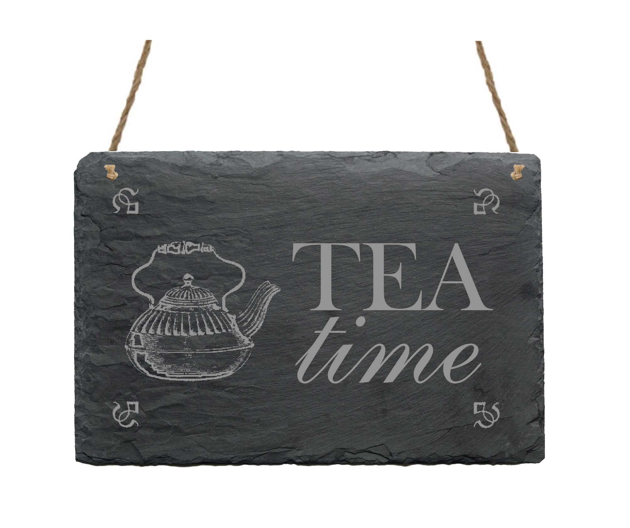 Schiefertafel « Teatime »