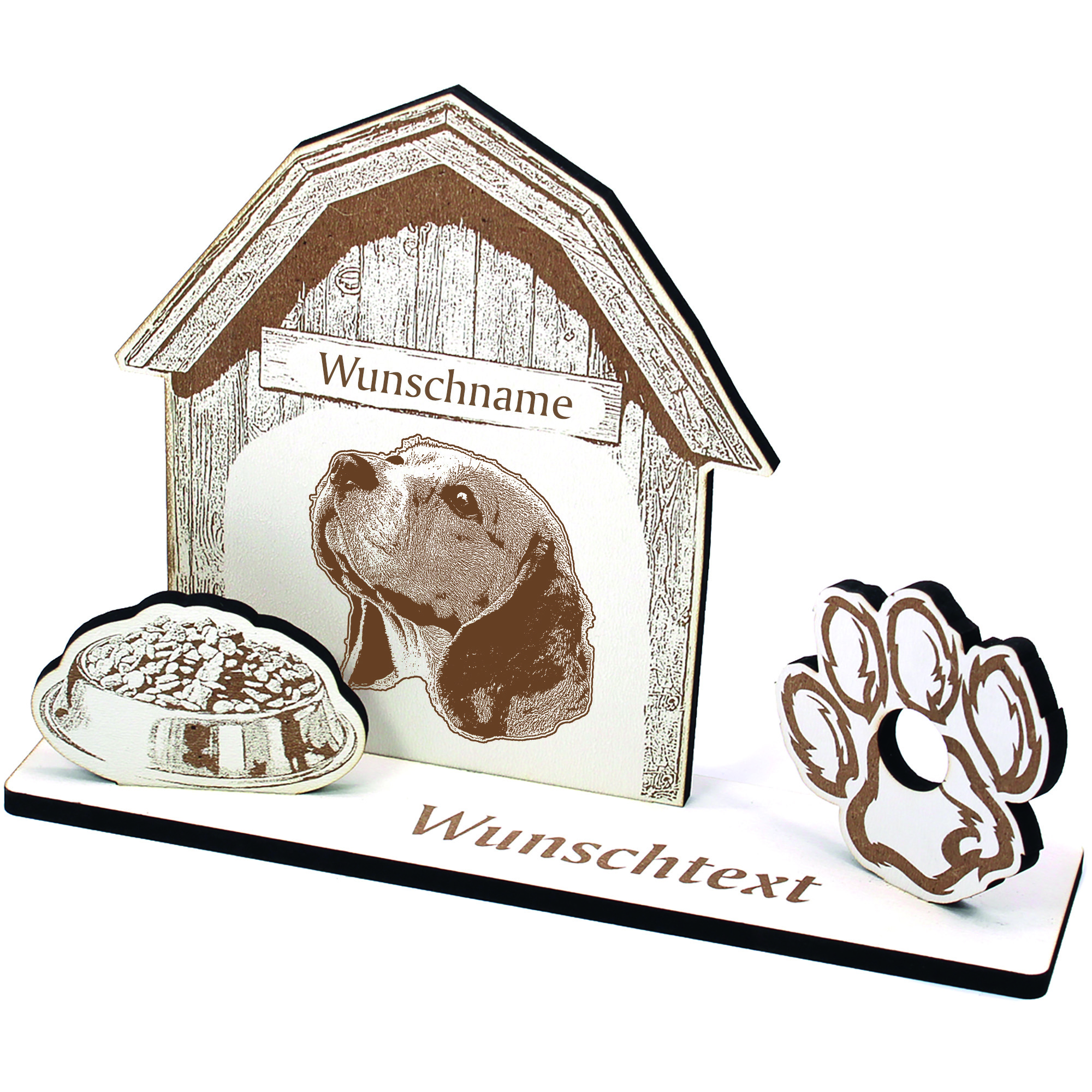 Geldgeschenk Hund Beagle  - personalisiert 20x14cm