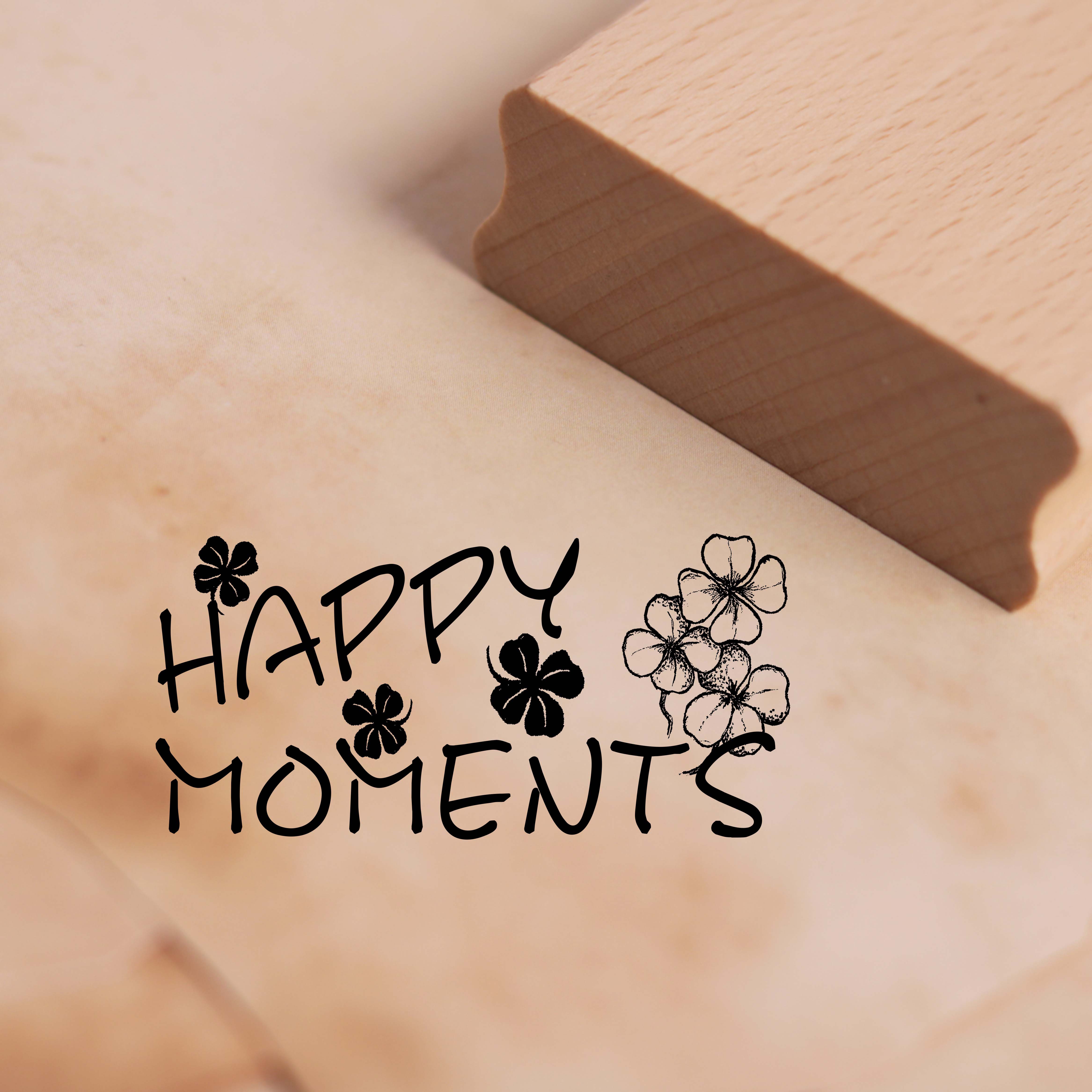 Motivstempel Happy Moments Stempel Kleeblatt 58 x 28 mm