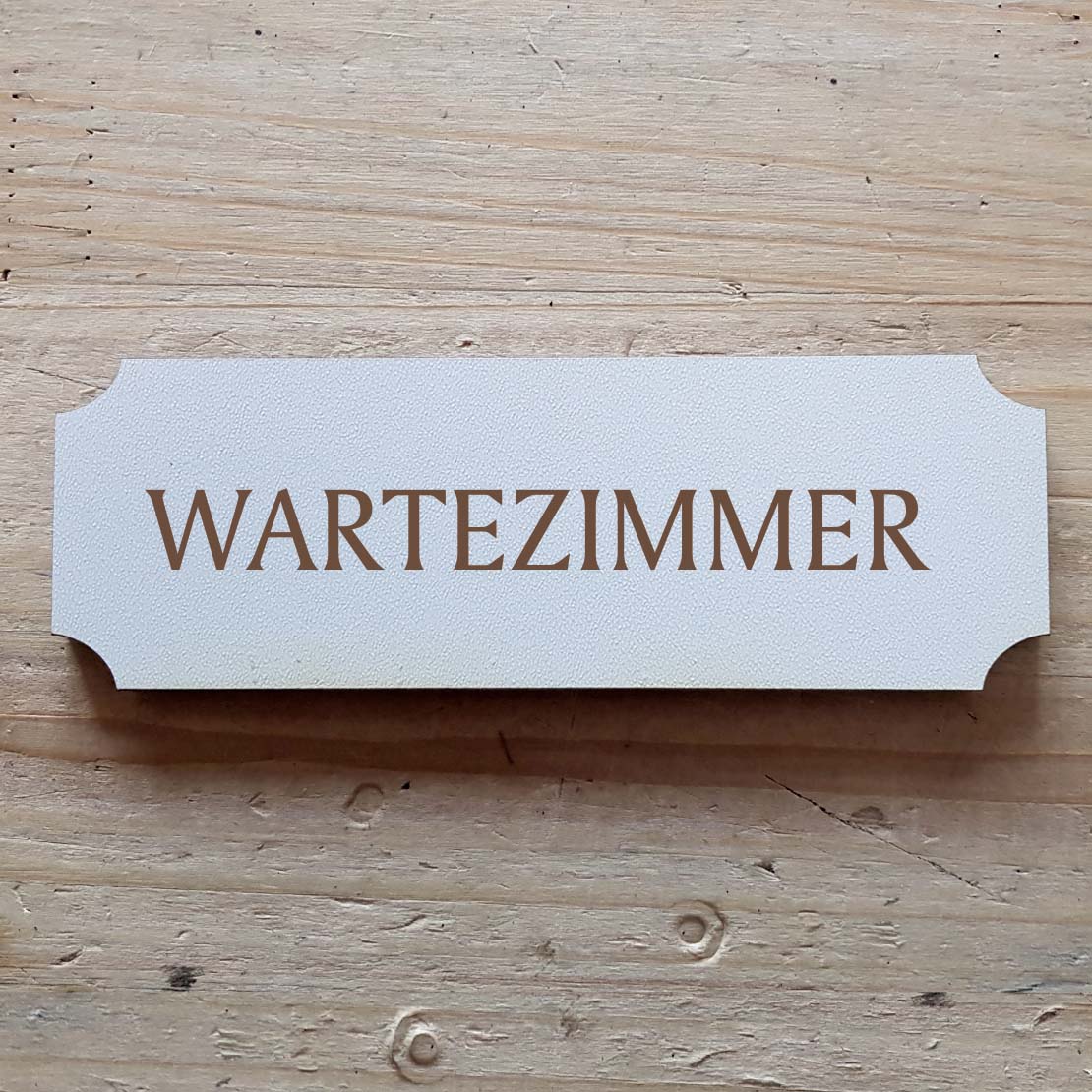 Selbstklebendes Schild « Wartezimmer »