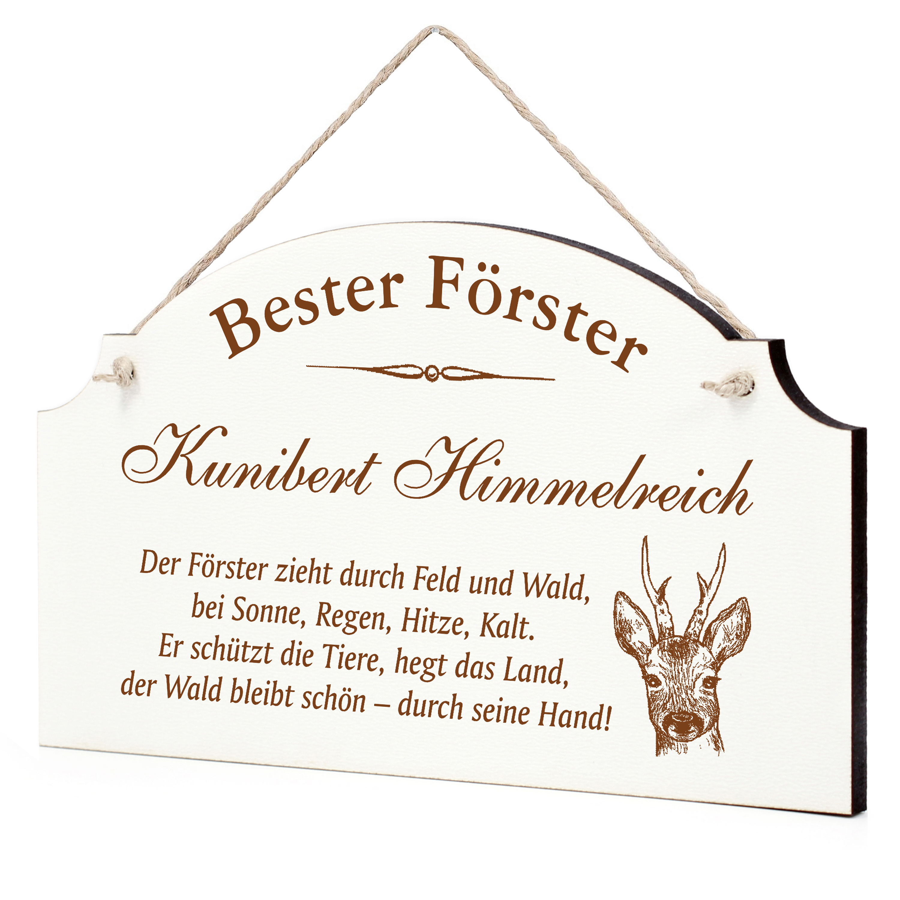 Schild Bester Förster Beste Försterin Geschenk - lustige Geschenke in 3 Größen zum Geburtstag