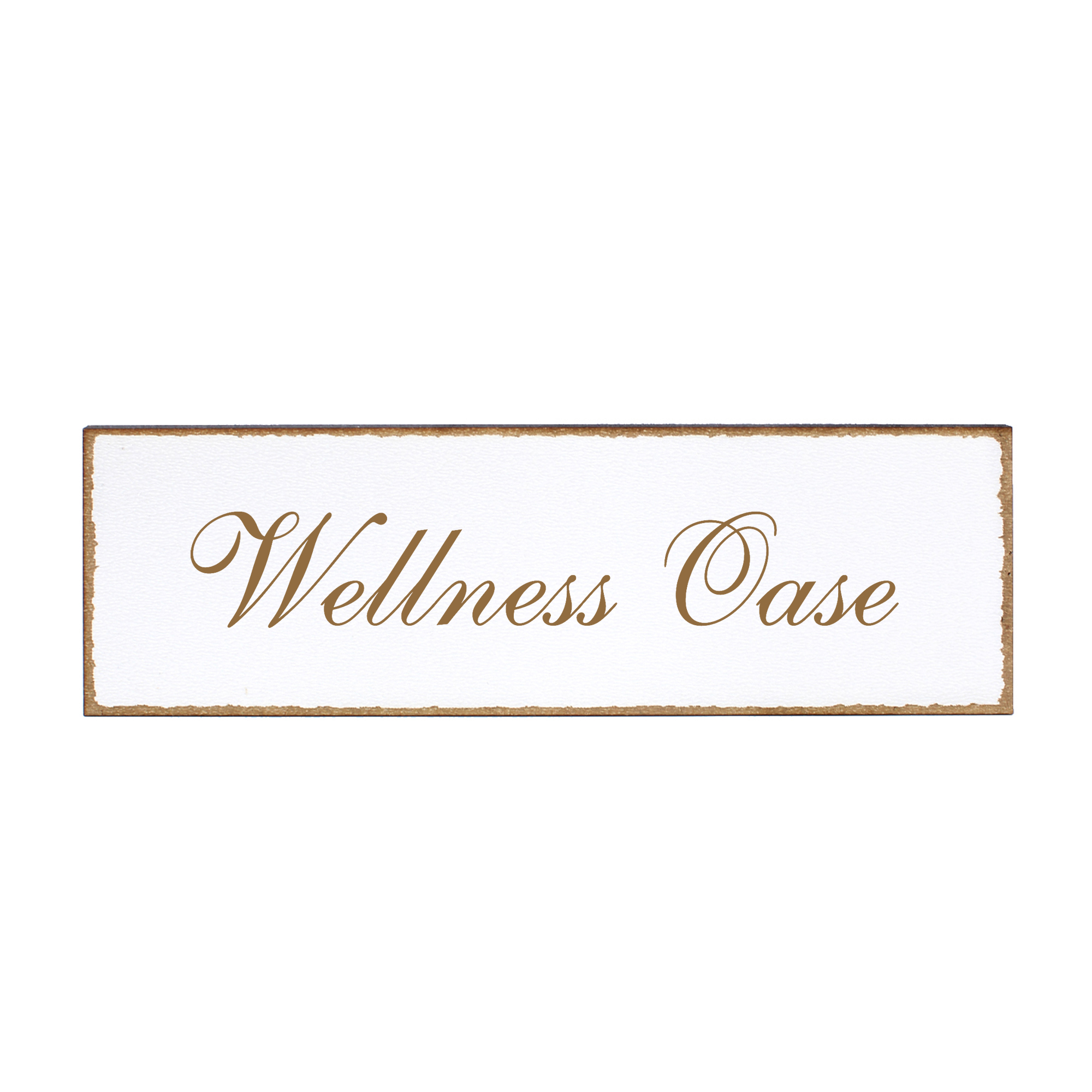 Deko Türschild - Wellness Oase - Schild 150 x 50 mm - Schilder Türschilder