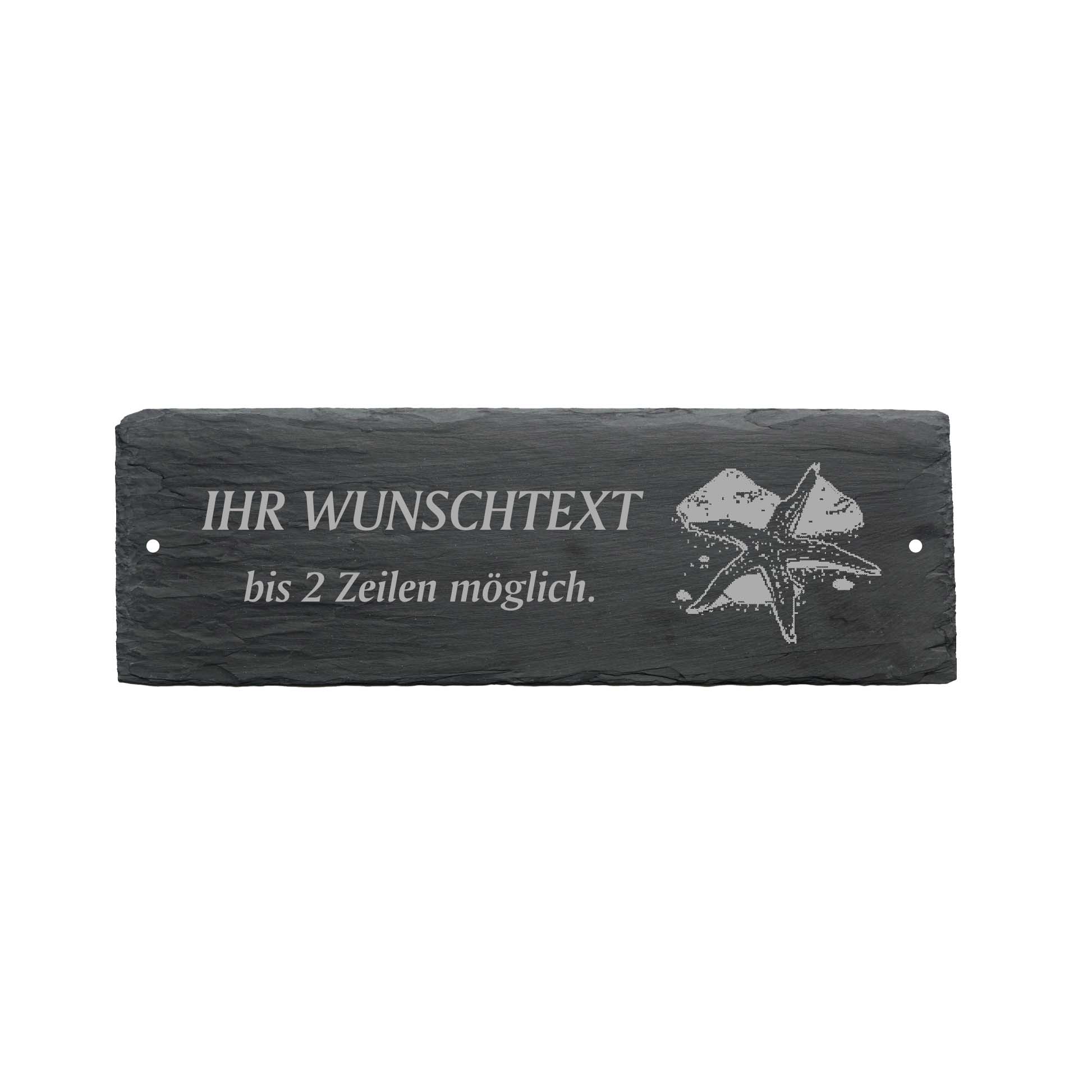 Türschild « SEESTERN » ca. 22 x 8 cm - aus Schiefer