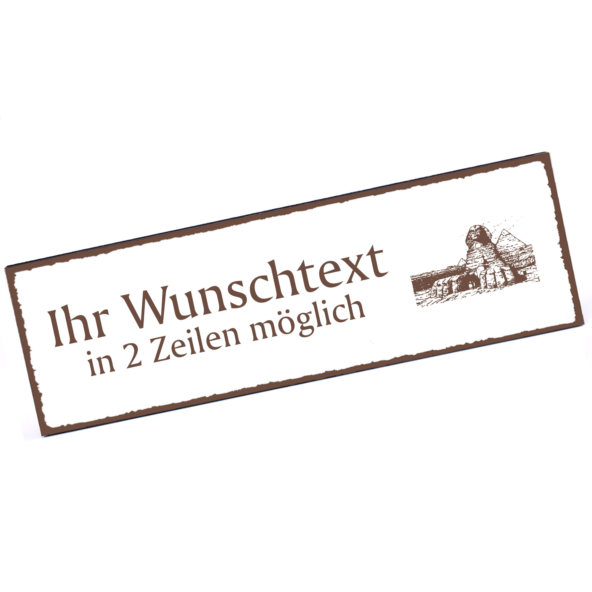 Türschild Große Sphinx von Gizeh  Namensschild personalisiert mit Gravur - 150mm x 50mm - selbstkleb