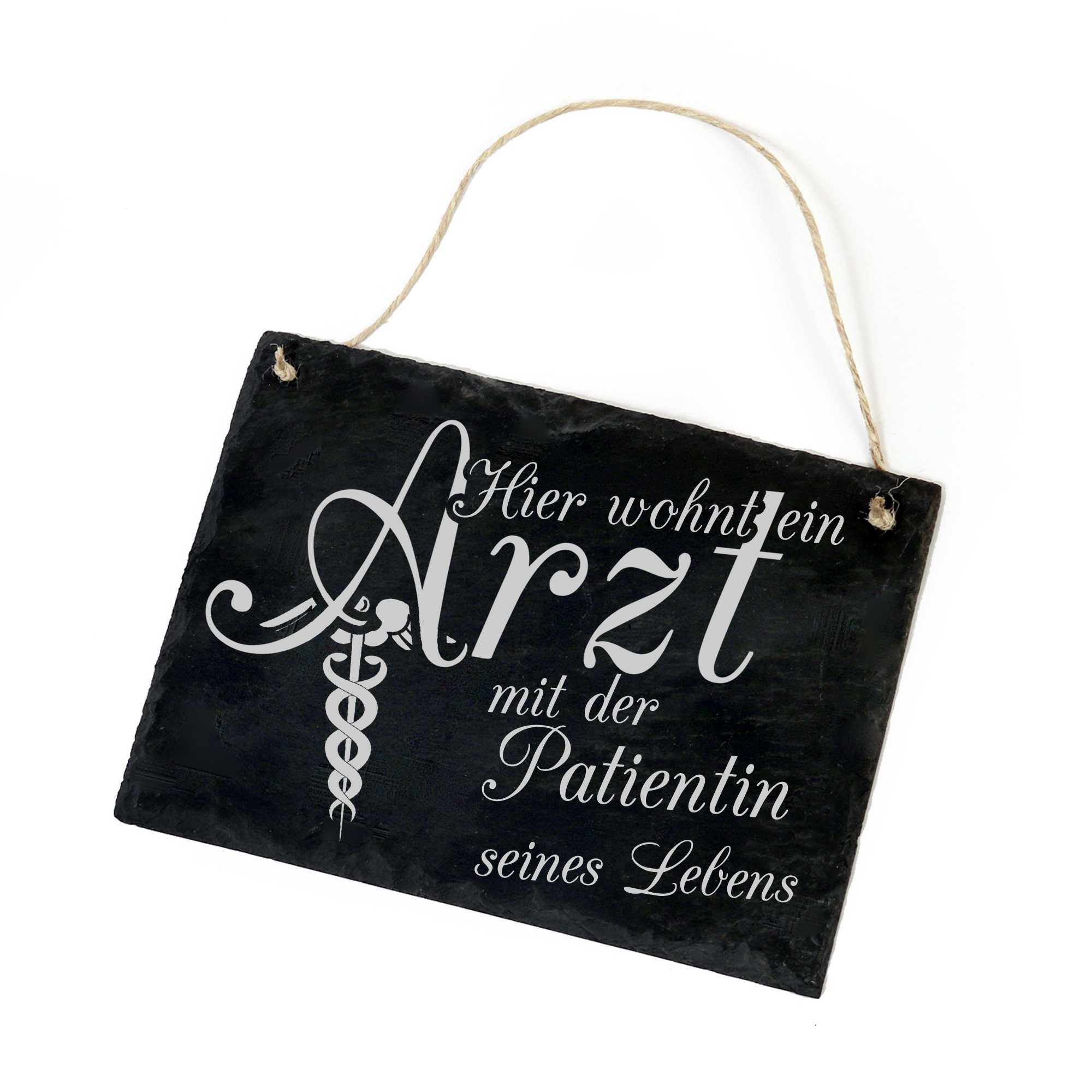 Türschild Schild Arzt - Hier wohnt ein Arzt- 22x16cm aus Schiefer