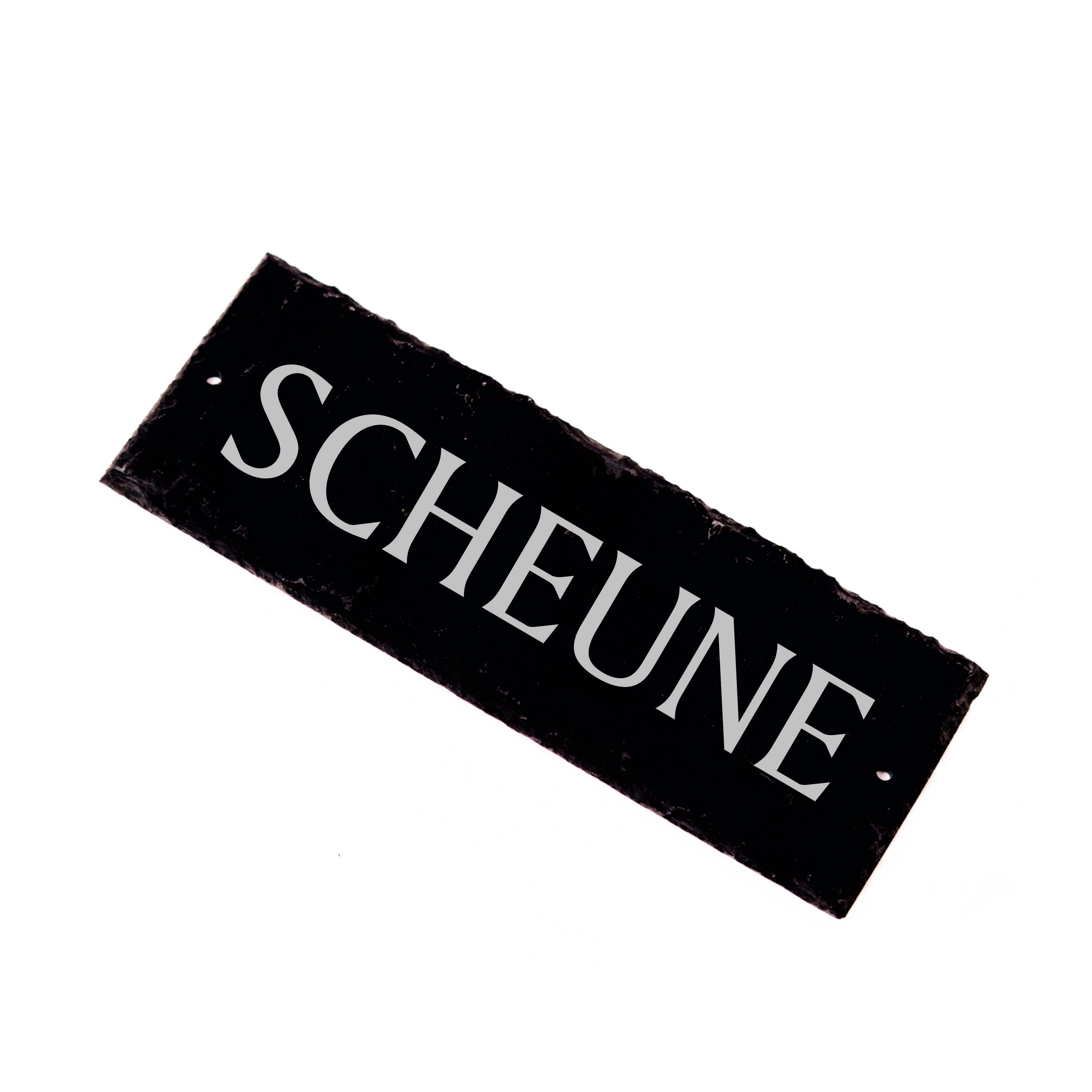 Scheune Schild aus Schiefer graviert Scheunenschild - Scheunentor Türschild 22 x 8 cm