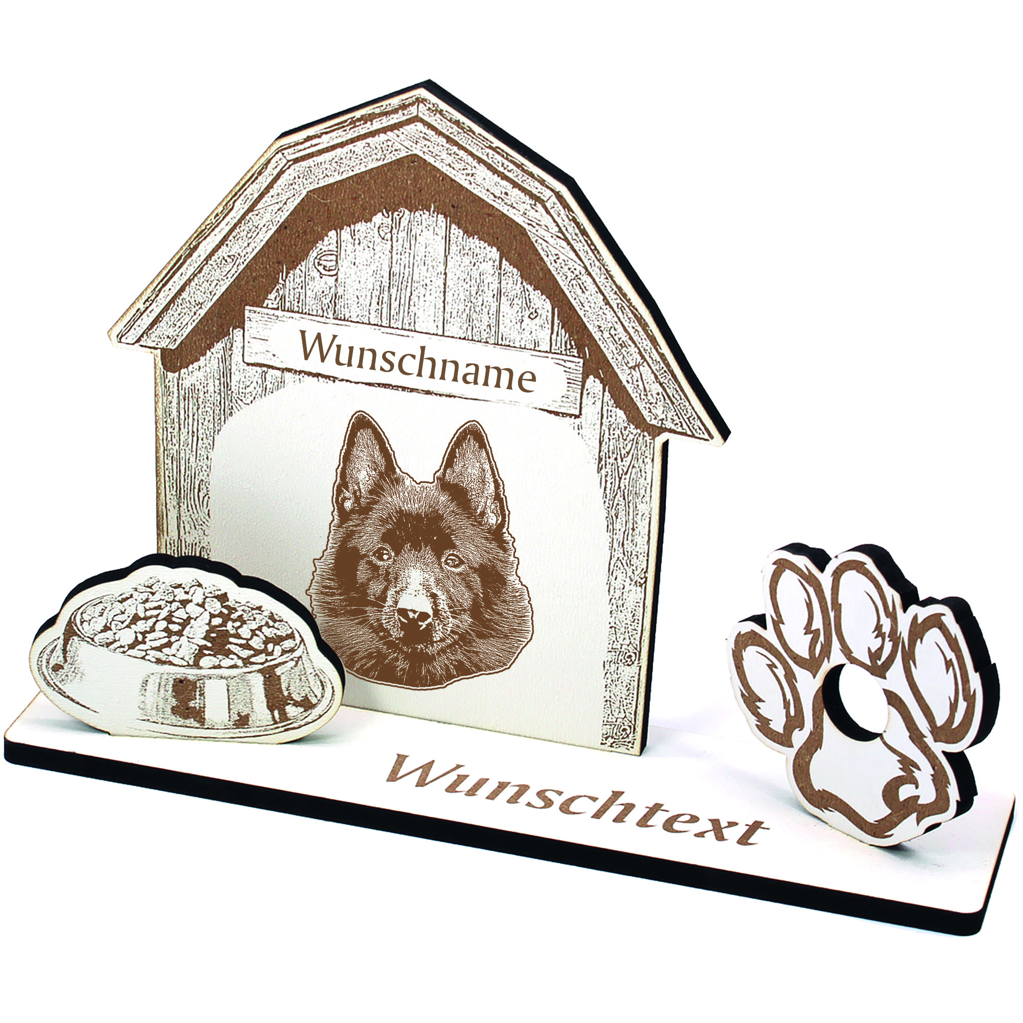 Geldgeschenk Hund Schipperke  - personalisiert 20x14cm
