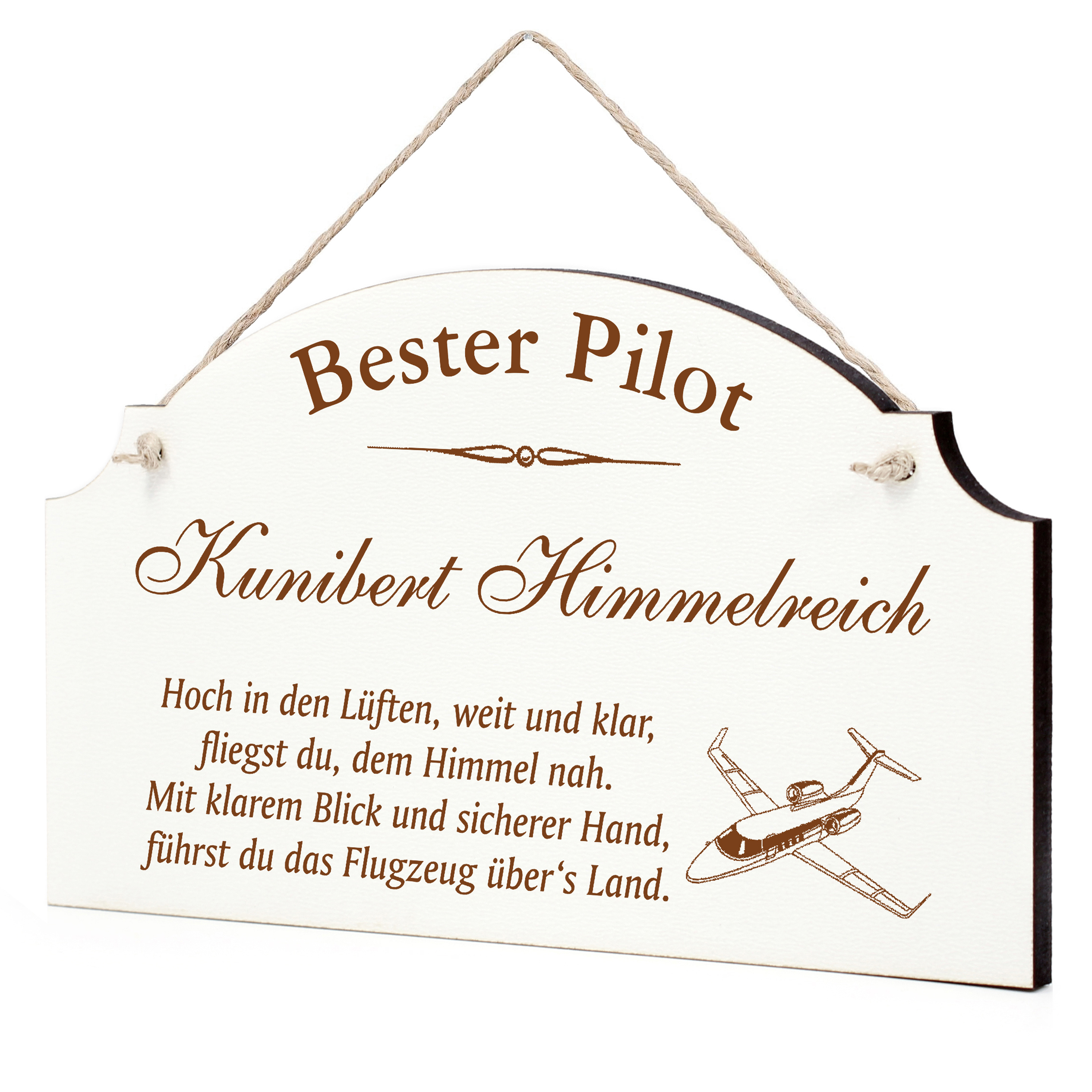 Schild Bester Pilot Beste Pilotin Geschenk - lustige Geschenke in 3 Größen zum Geburtstag