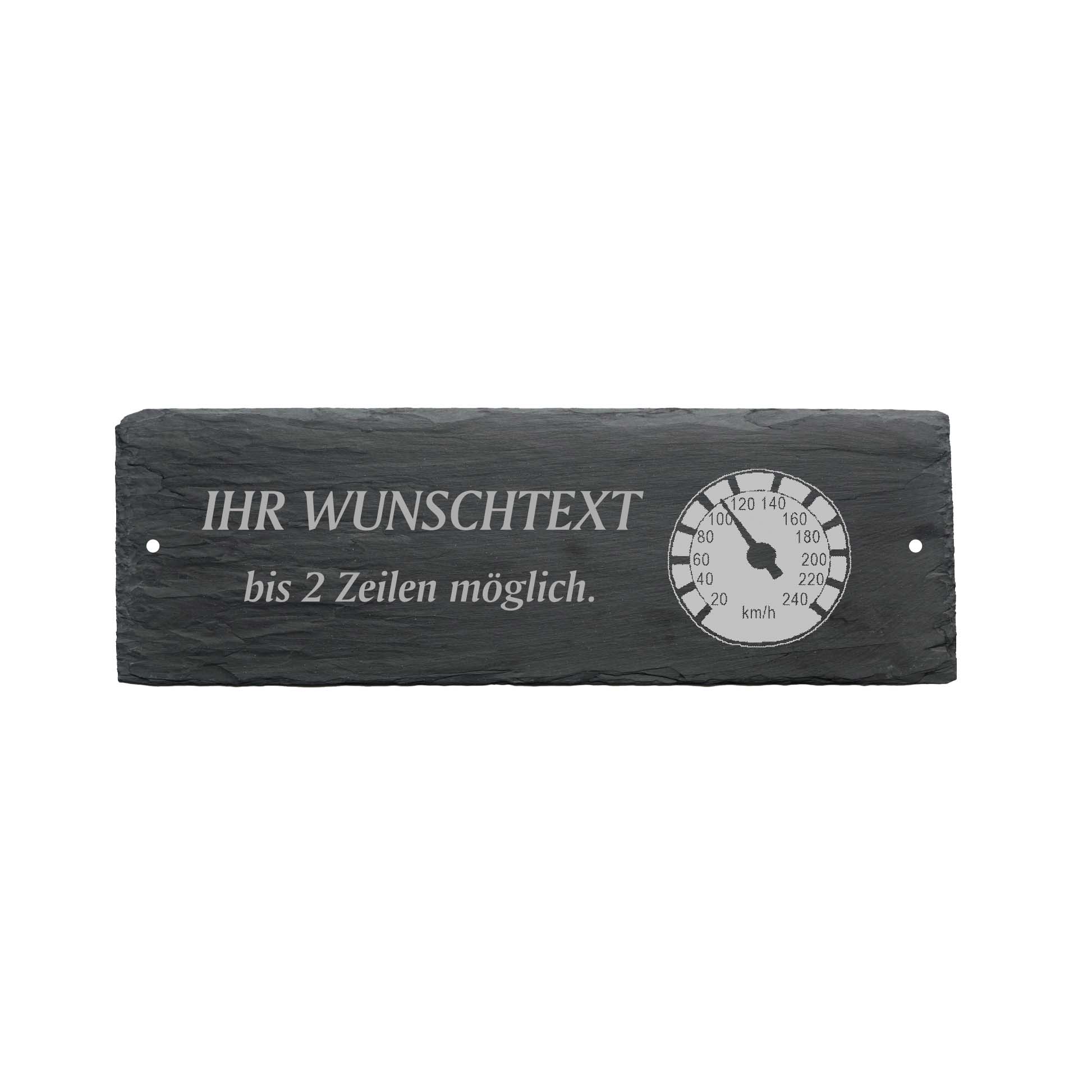 Türschild « TACHO AUTOWERKSTATT » ca. 22 x 8 cm - aus Schiefer