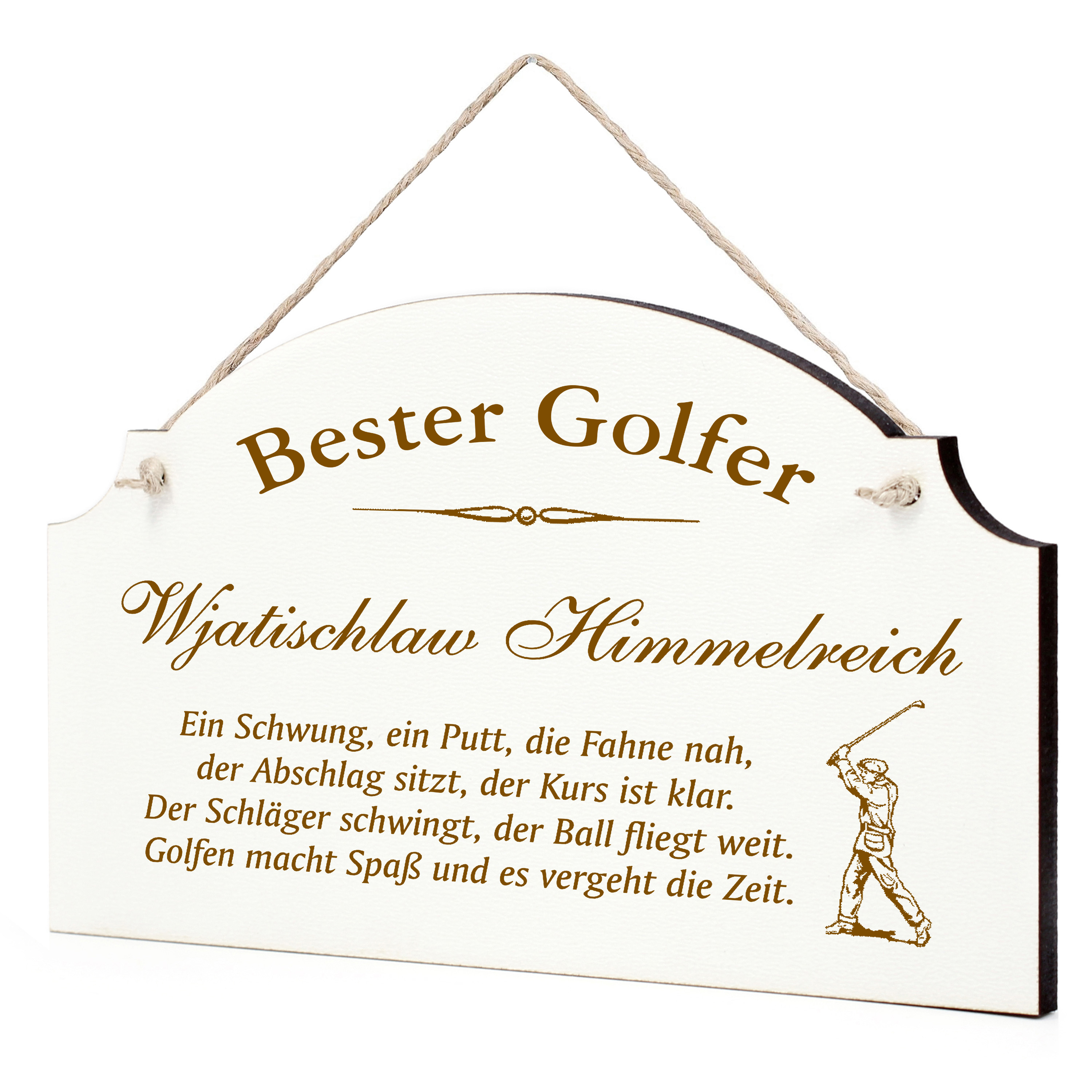 Lustiges Golf Schild - perfektes Geschenk für Golffans, Golfer oder Trainer
