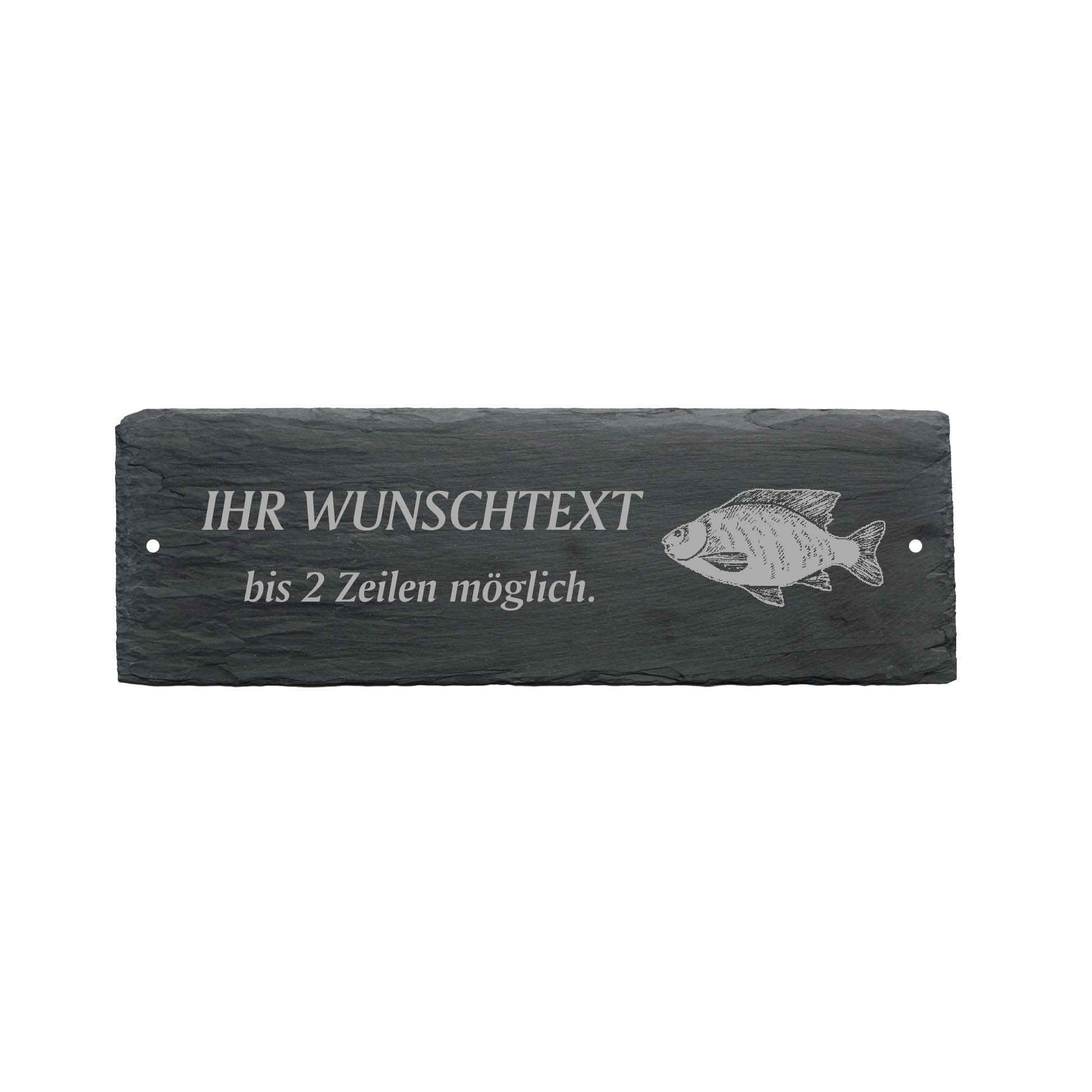 Türschild « KARPFEN » ca. 22 x 8 cm - aus Schiefer