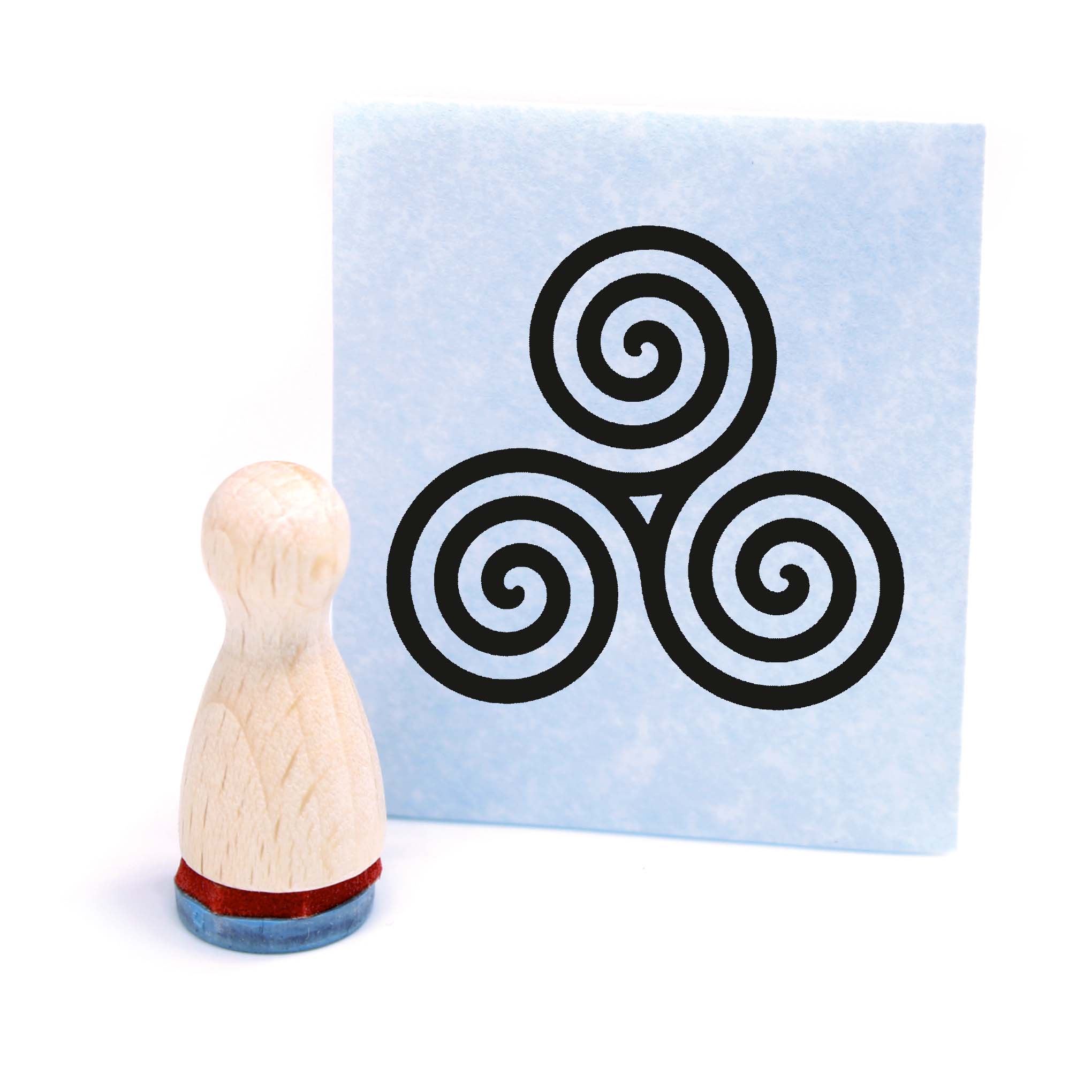 Ministempel Triskele - Holzstempel mini Motivstempel Ø12 mm
