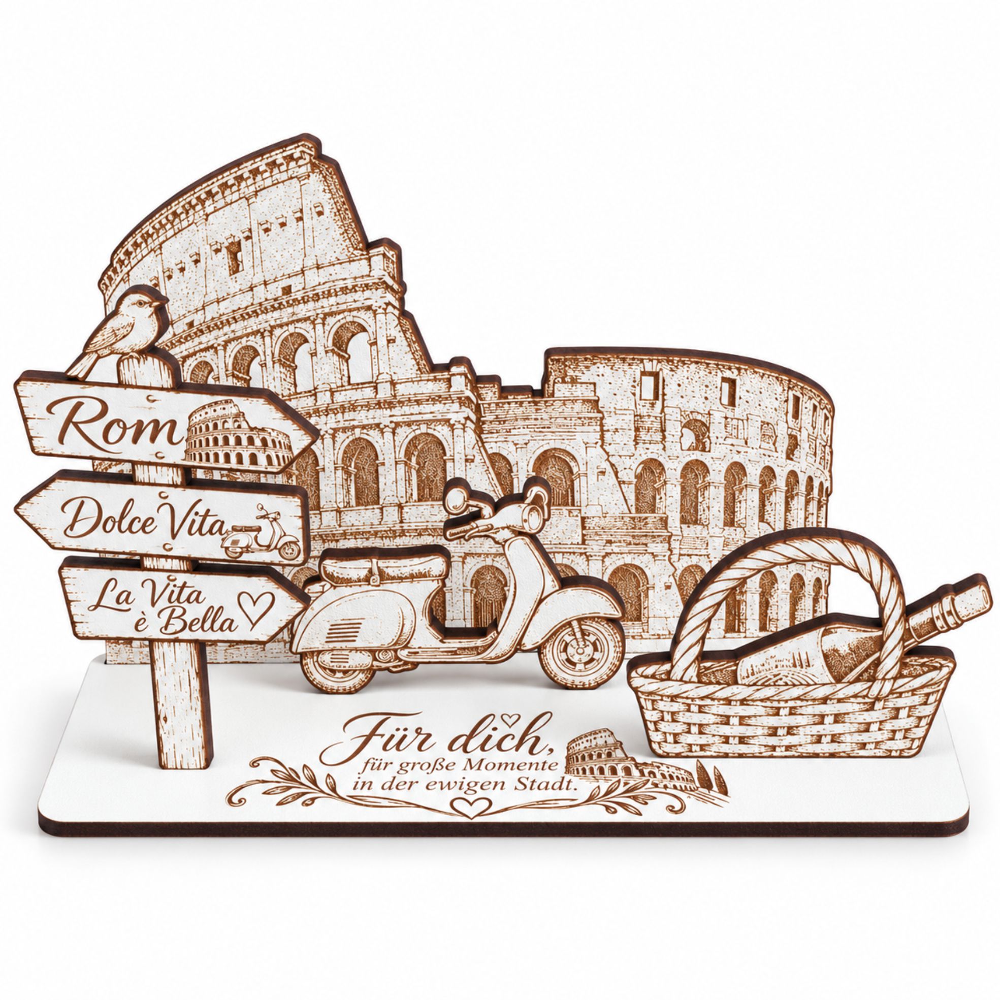 Rom Geldgeschenk Italien Reisegutschein für Städtetrip & Urlaub 14x7cm