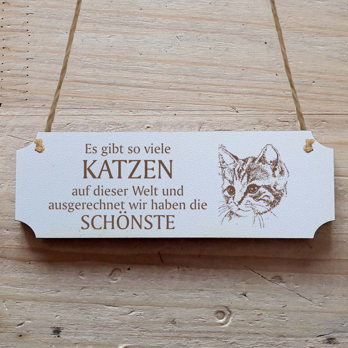 Dekoschild « Es gibt so viele Katzen auf dieser Welt... »