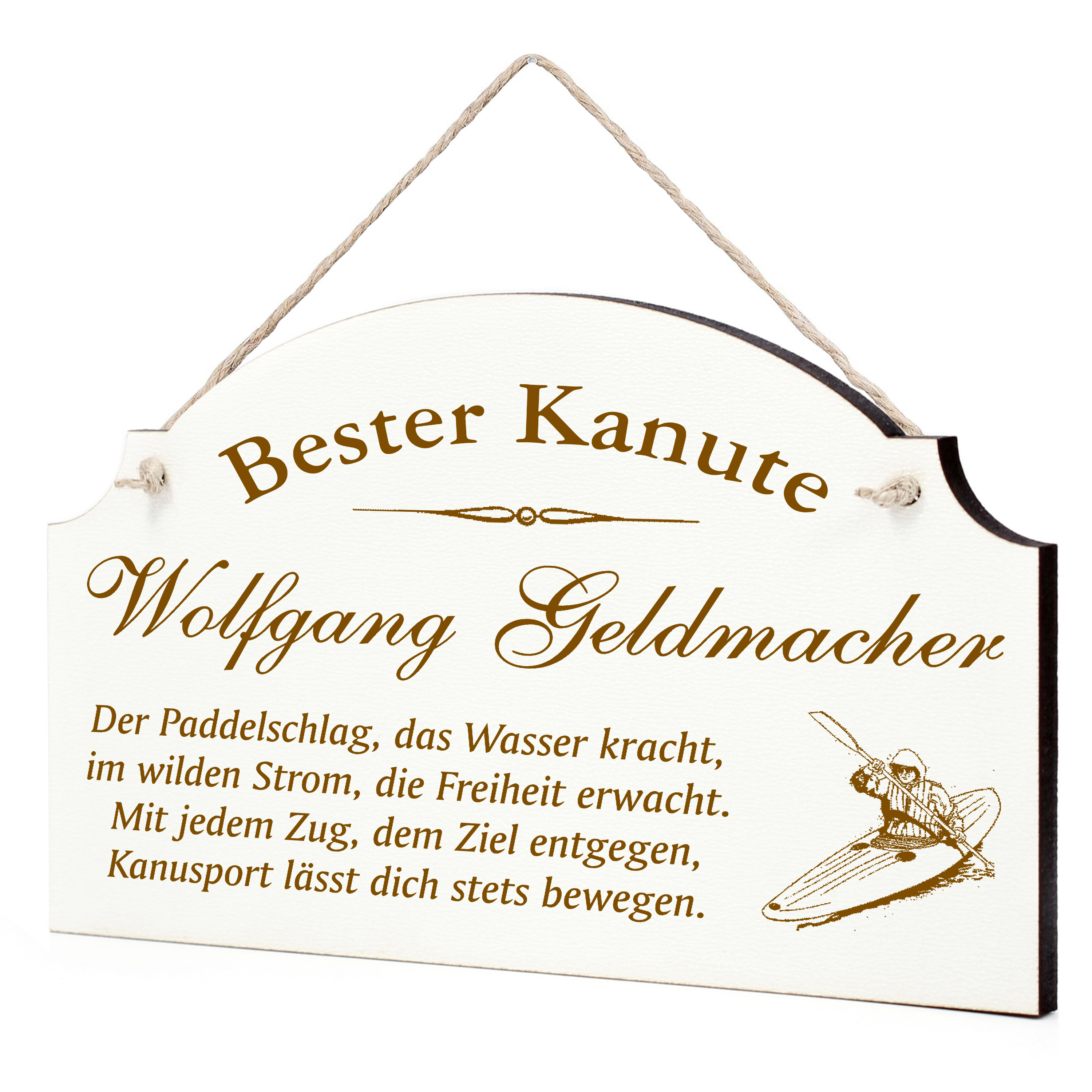 Lustiges Kanusport Schild - perfektes Geschenk für Kanufans, Kanut oder Trainer