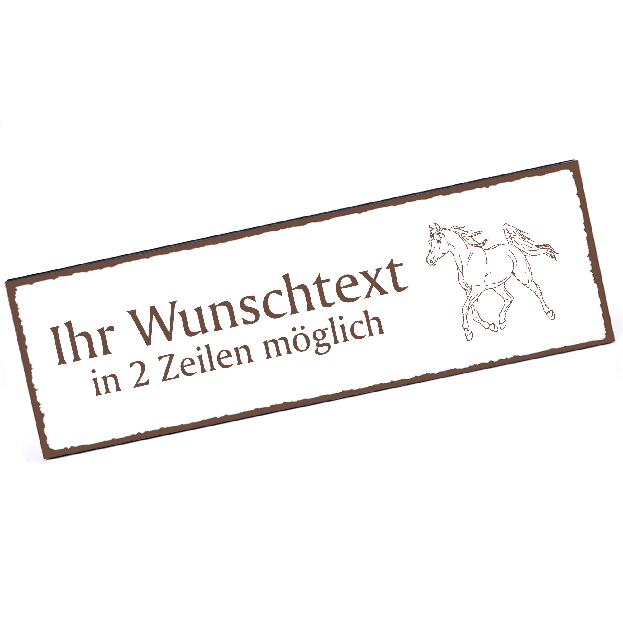 Türschild Vollblutaraber Arabian Horse Pferd  Namensschild personalisiert mit Gravur - 150mm x 50mm