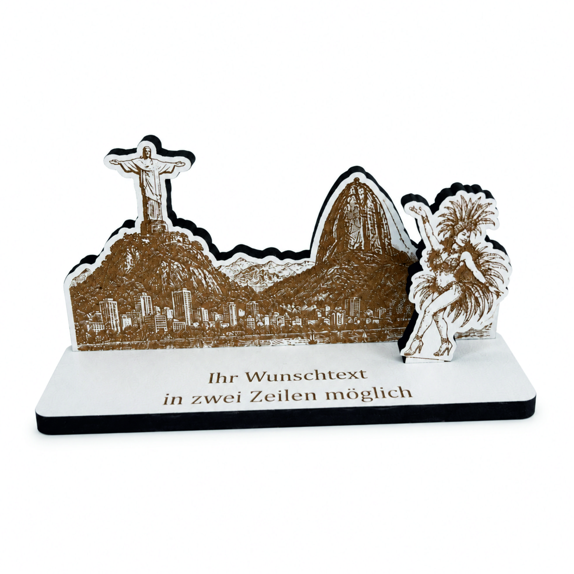Reisegutschein Rio de Janeiro personalisiert - Schild für Geld Gutschein - 11 x 7 cm