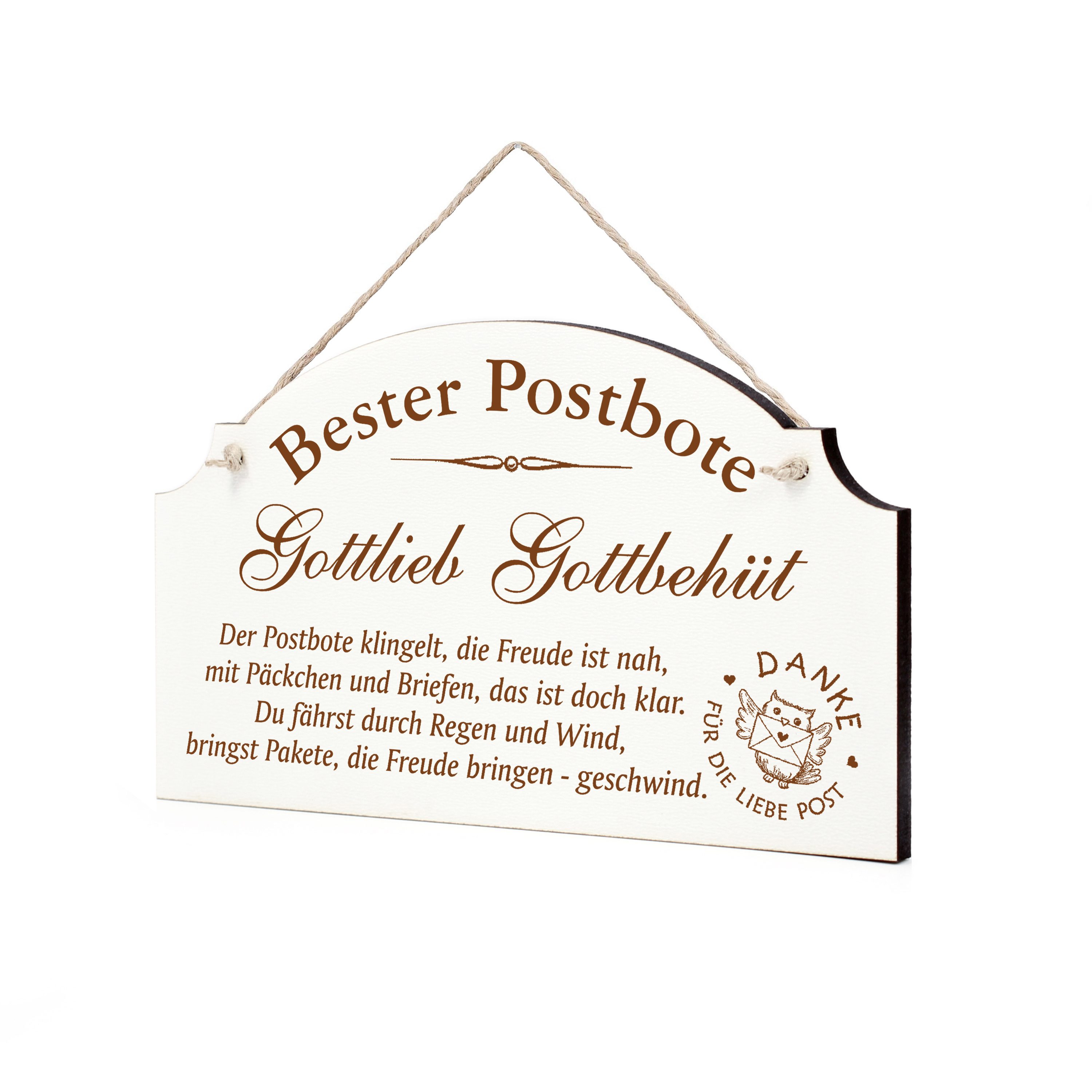 Schild Bester Postbote Beste Postbotin Geschenk - lustige Geschenke in 3 Größen zum Geburtstag