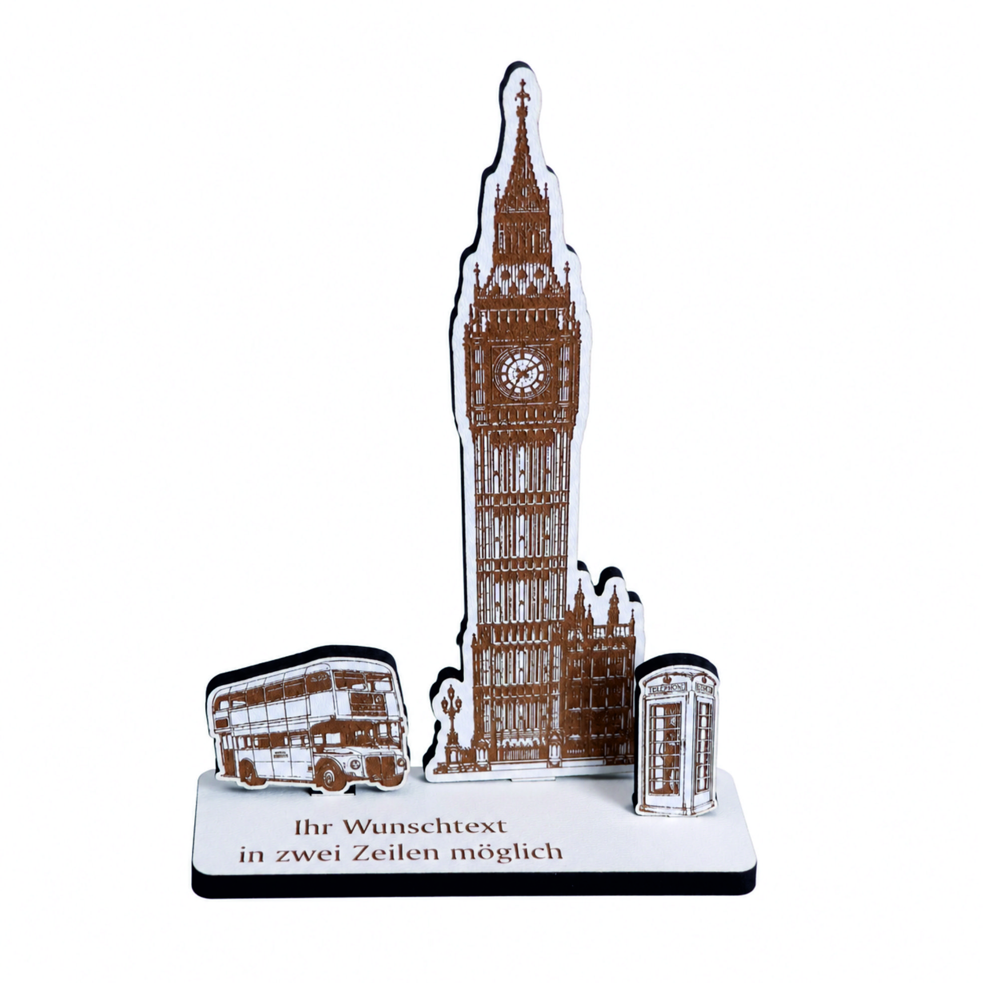Reisegutschein London Big Ben personalisiert - Schild für Geld Gutschein - 11 x 15 cm