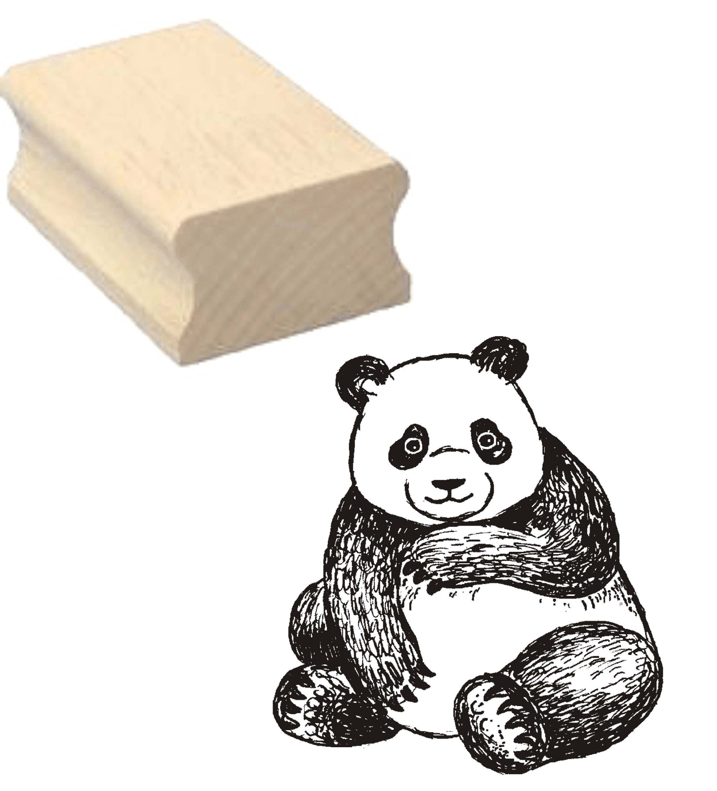 Stempel « niedlicher PANDA » Motivstempel 40 x 40 mm