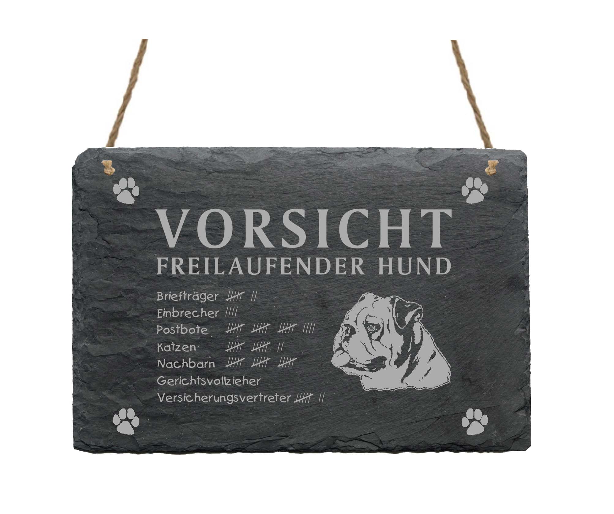 Adressstempel Englische Bulldogge -  Holzstempel personalisiert mit Adresse - Ø 40 mm