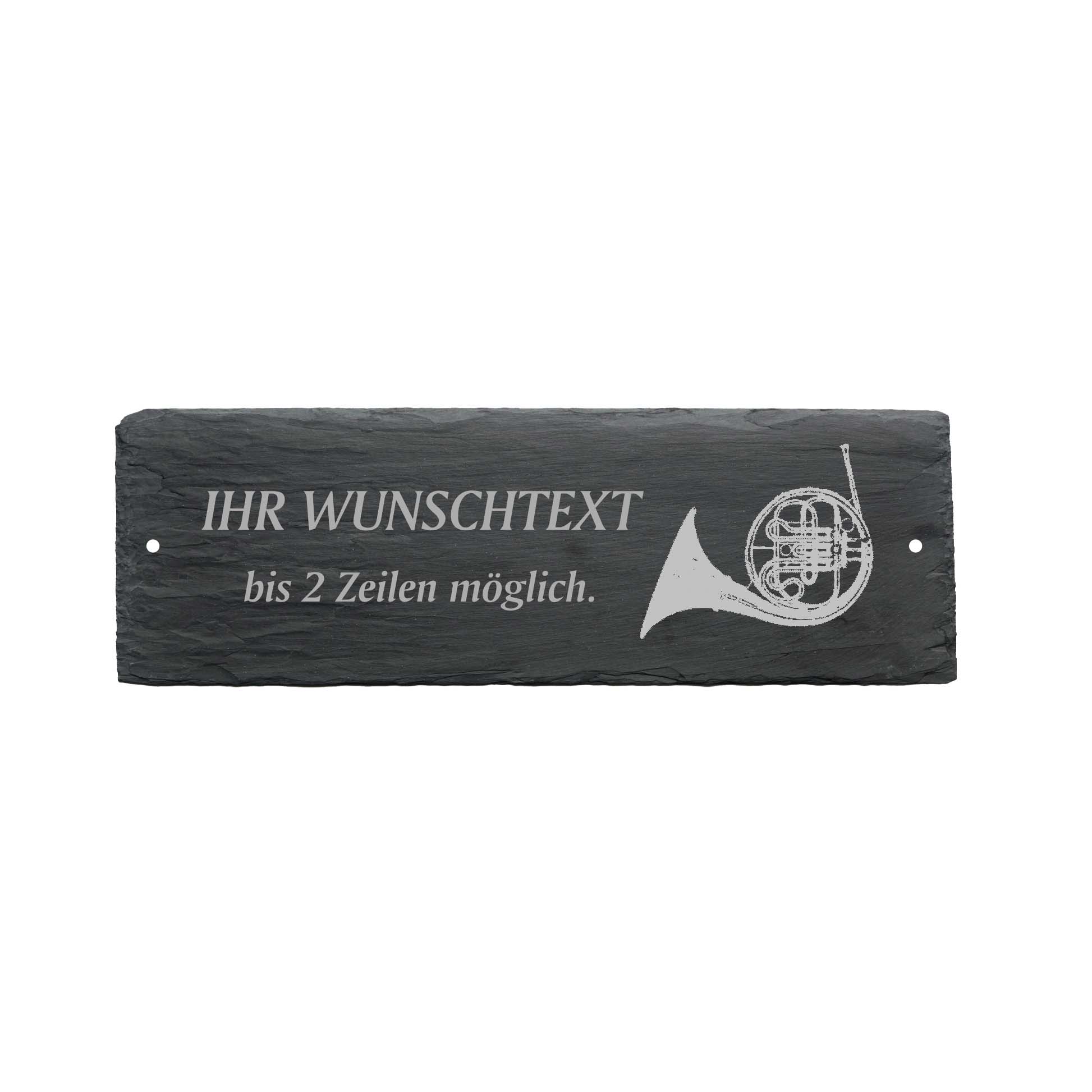 Türschild « HORN 01 » ca. 22 x 8 cm - aus Schiefer