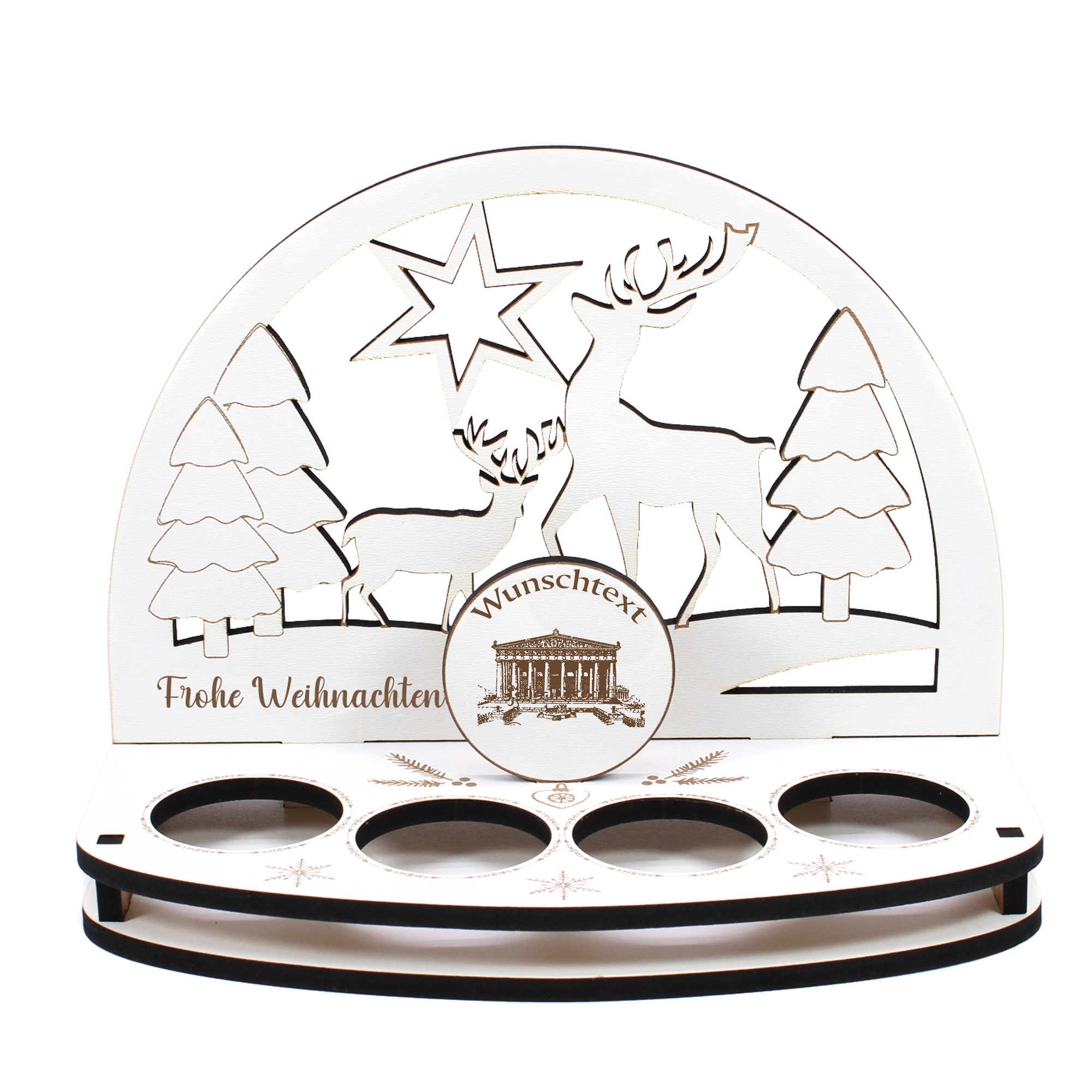 Deko Schwibbogen Akropolis Teelichthalter personalisiert Weihnachten Weihnachtsdekoration