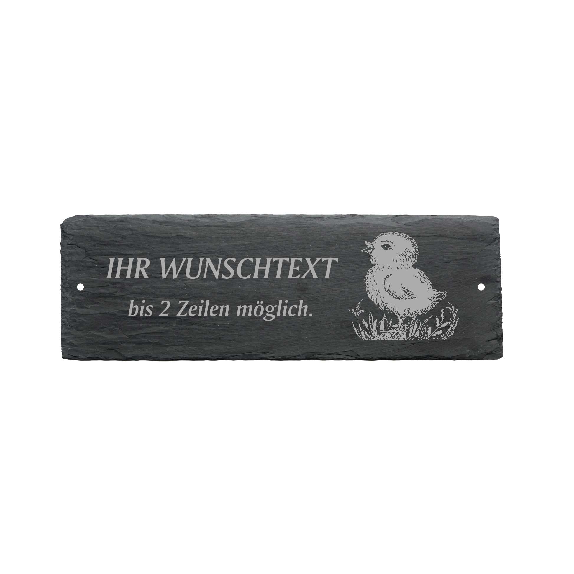 Türschild « KÜKEN » ca. 22 x 8 cm - aus Schiefer