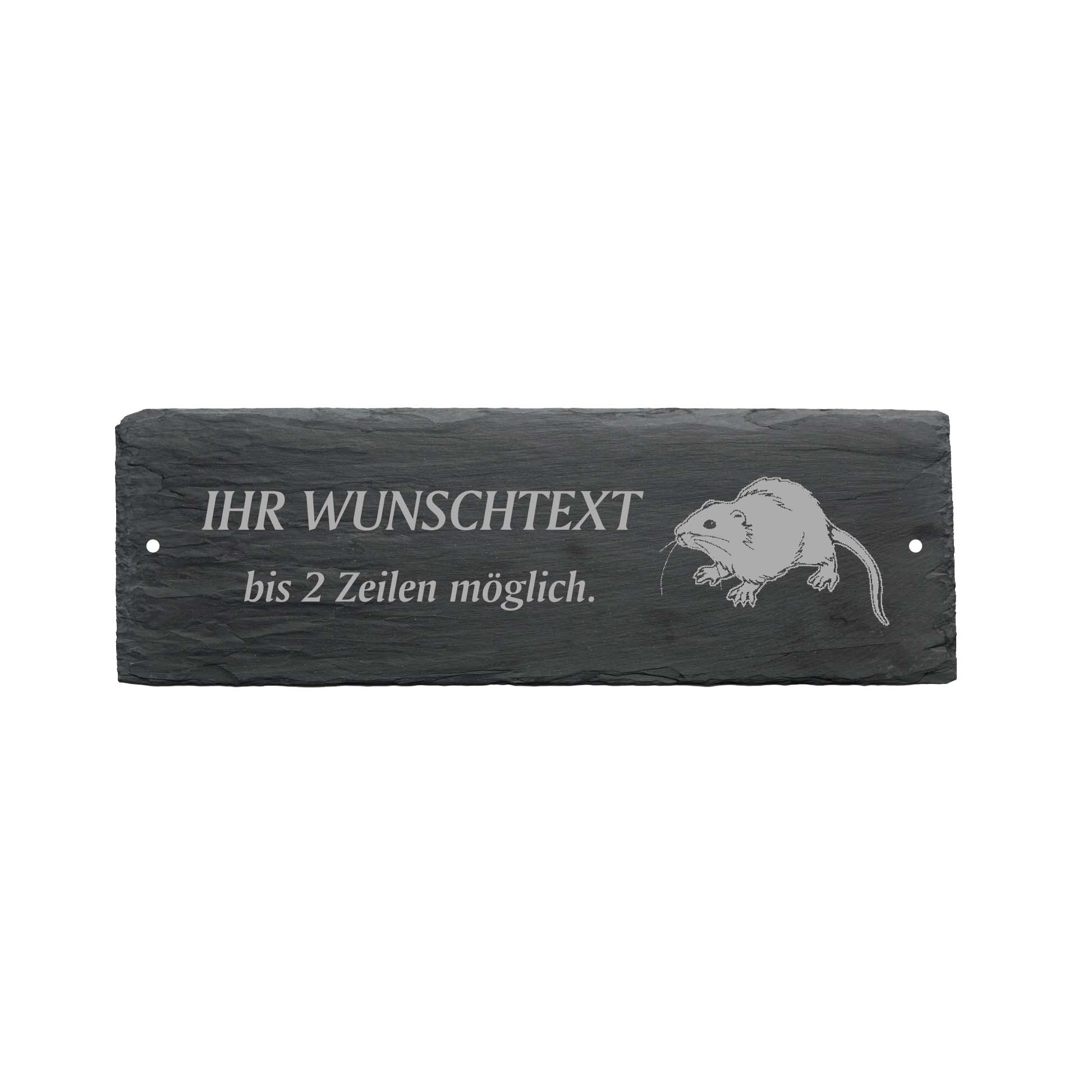 Türschild « RATTE » ca. 22 x 8 cm - aus Schiefer