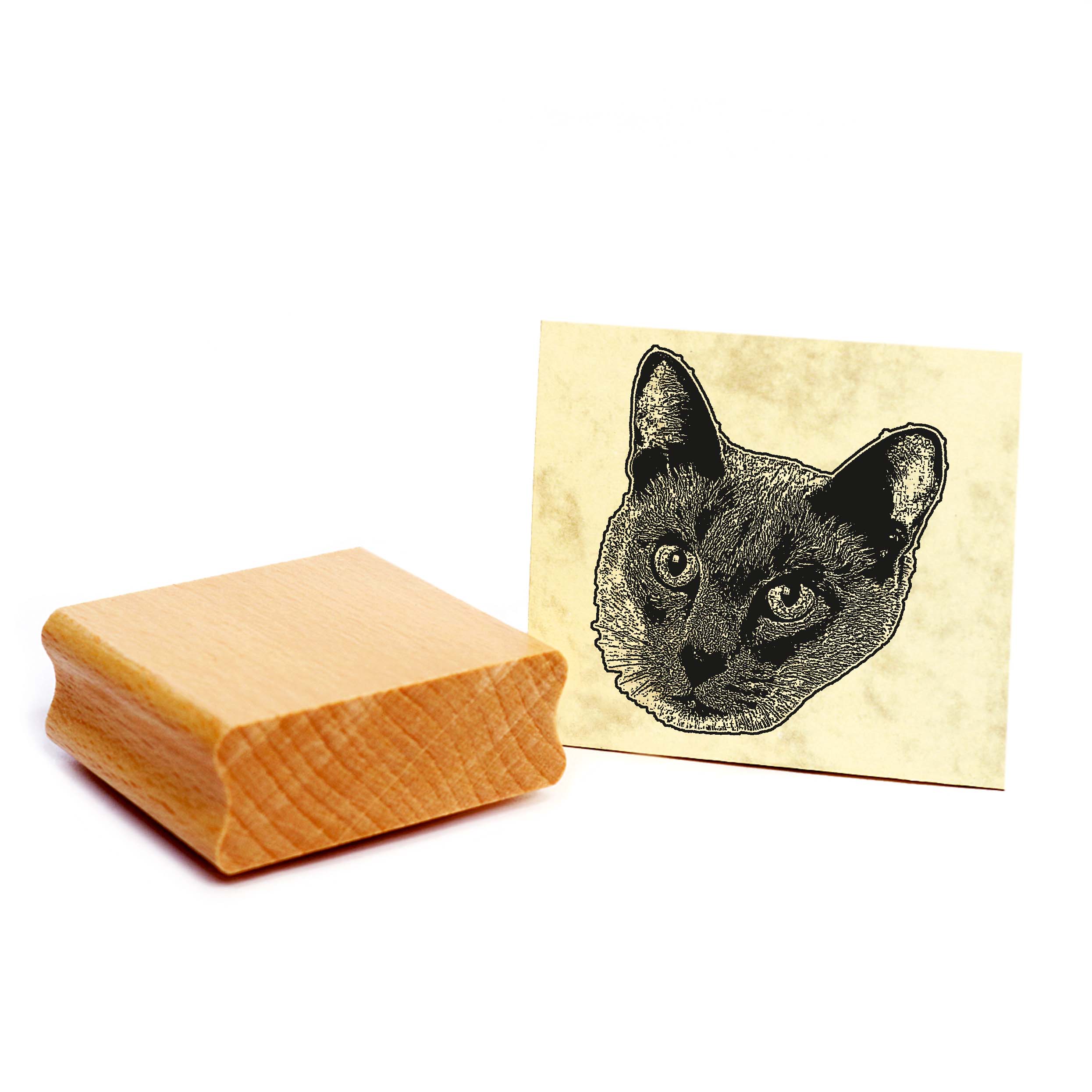 Motivstempel Tonkanese - Stempel Katze Holzstempel ca. 48 x 48 mm